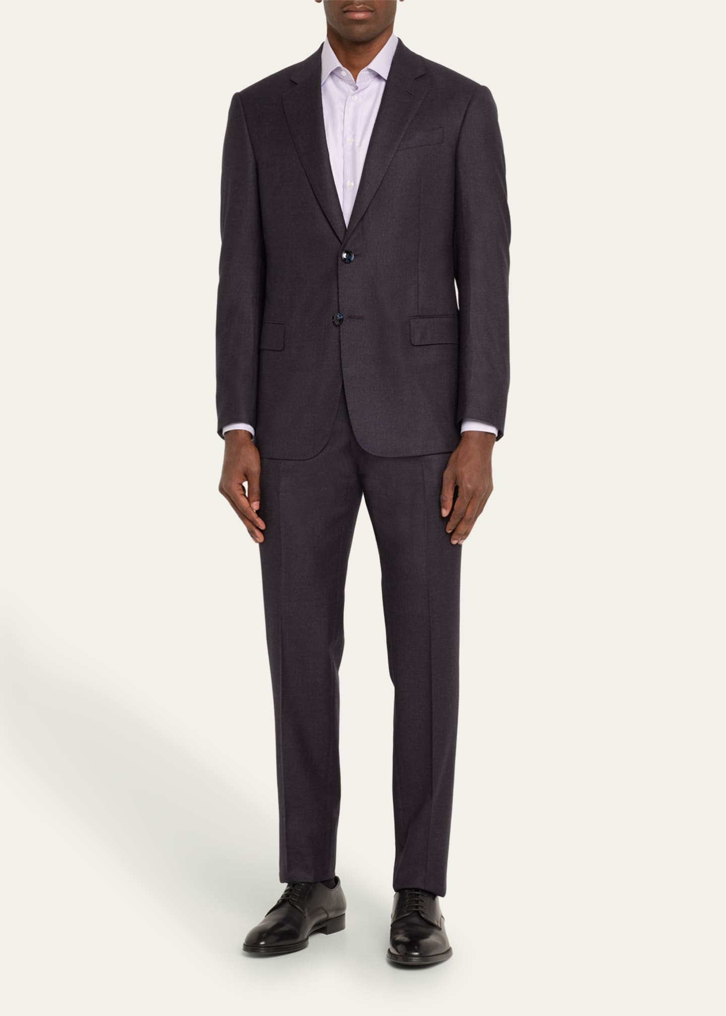 Giorgio Armani Men's Micro-Textured Wool Classic Fit Suit Image 2 of 5