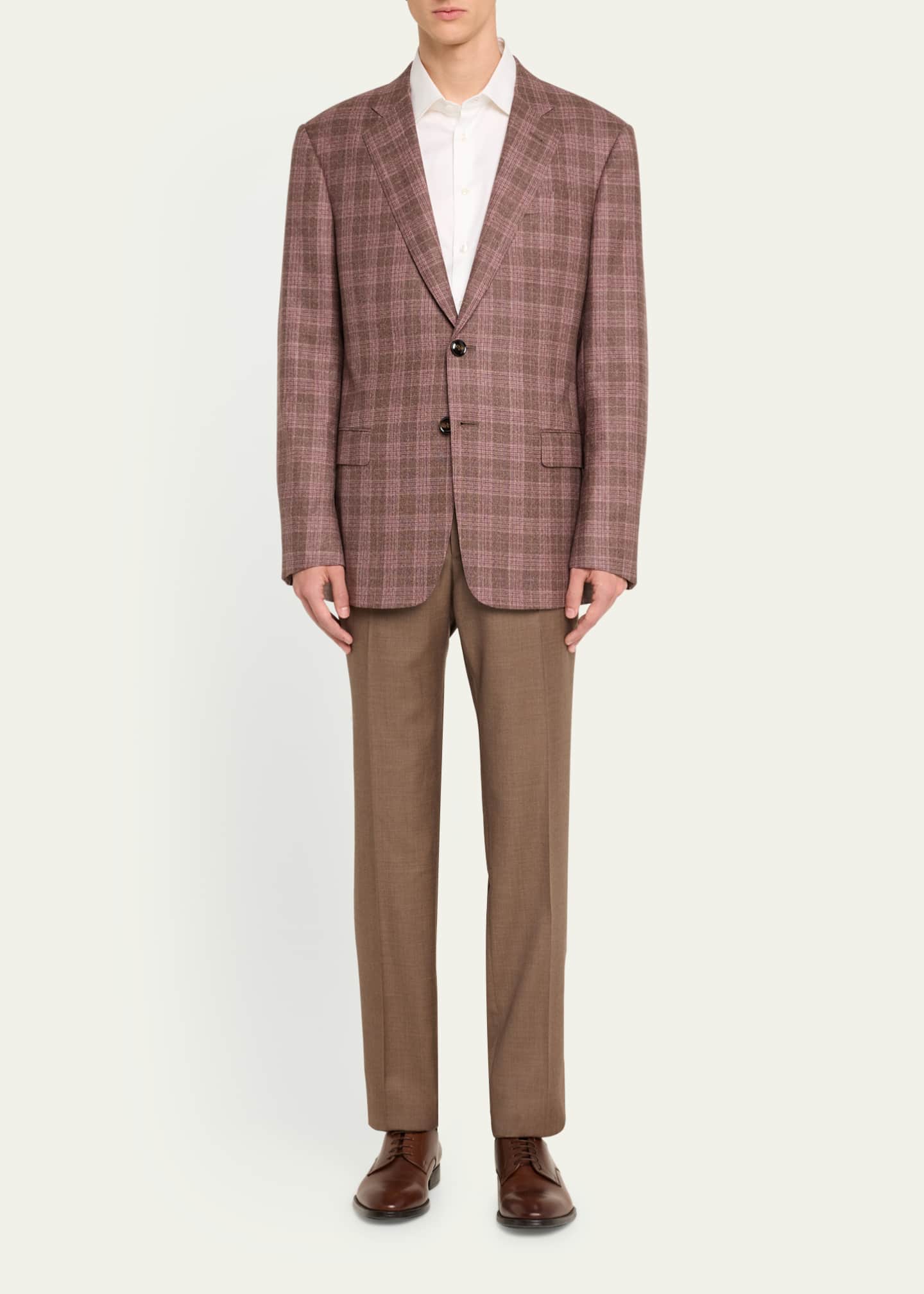 Giorgio Armani Men's Wool-Cashmere Nailhead Sport Coat Image 2 of 5