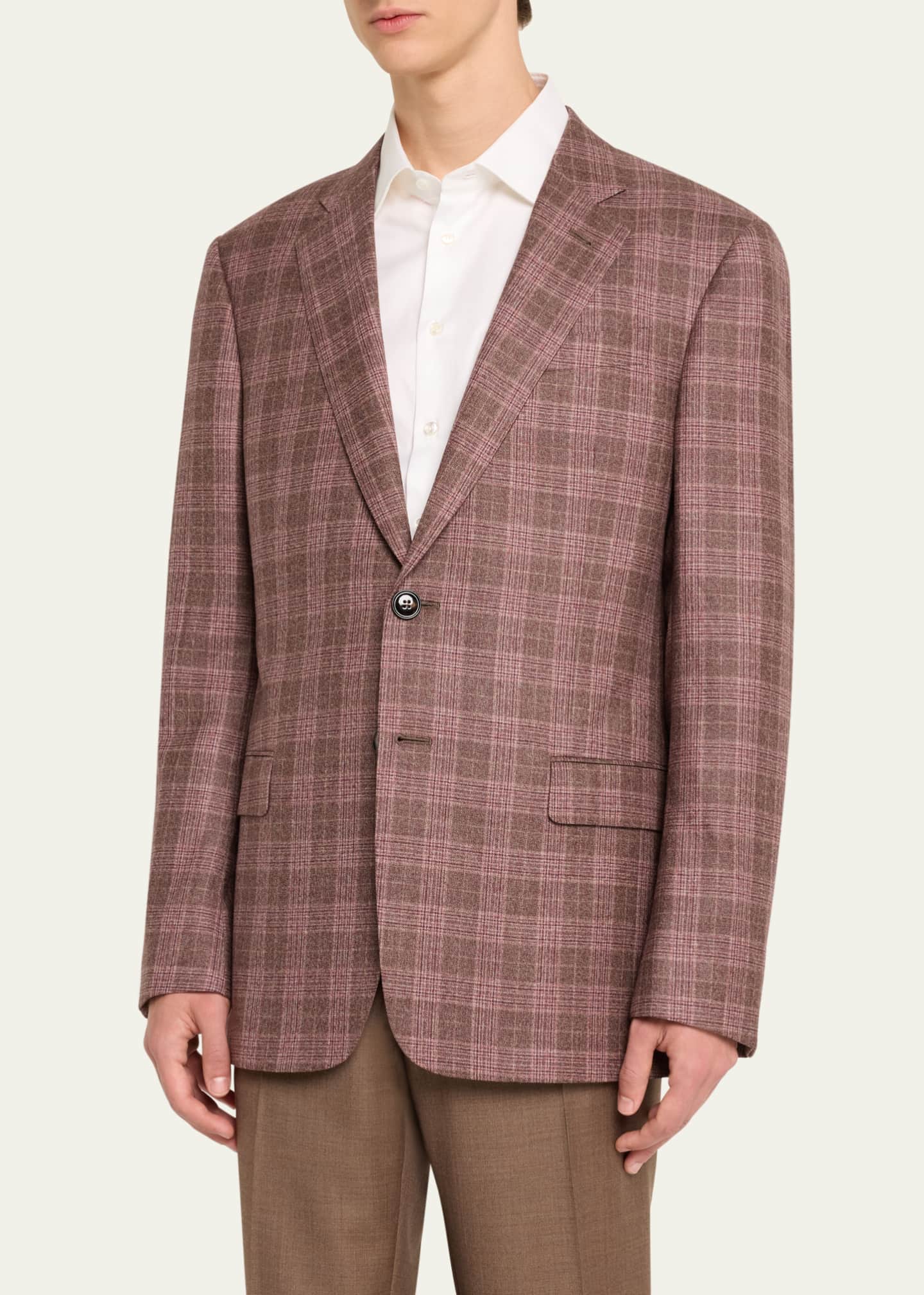 Giorgio Armani Men's Wool-Cashmere Nailhead Sport Coat Image 4 of 5