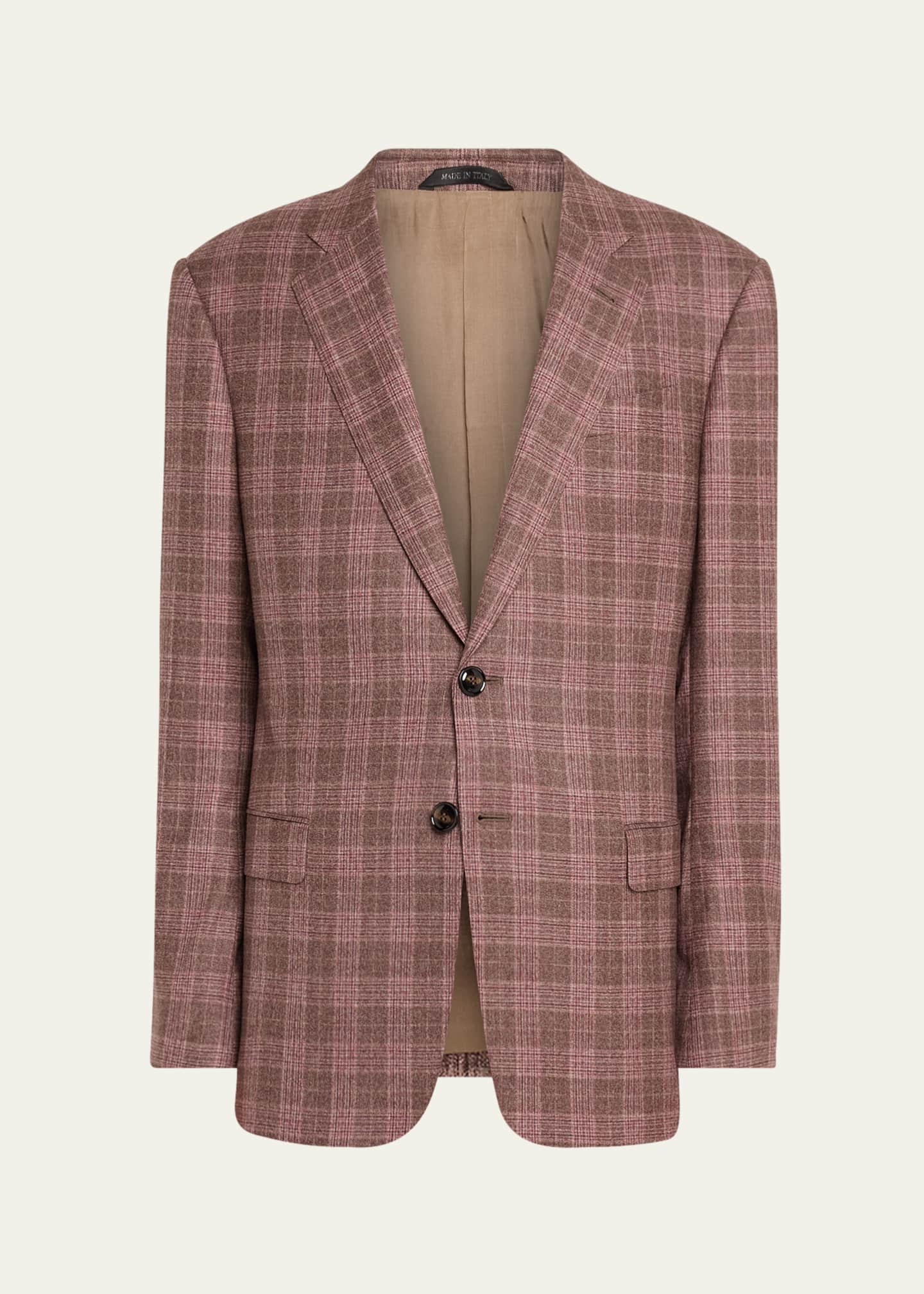 Giorgio Armani Men's Wool-Cashmere Nailhead Sport Coat Image 1 of 5