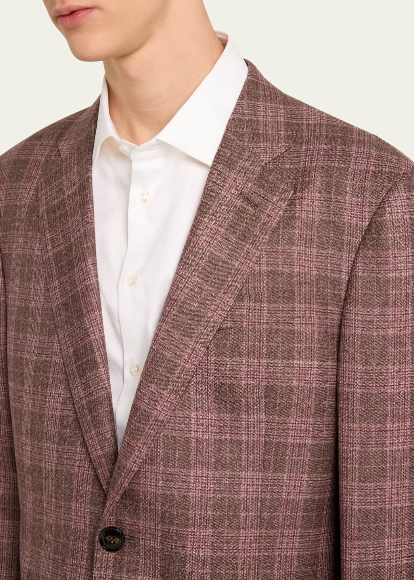 Giorgio Armani Men's Wool-Cashmere Nailhead Sport Coat Image 5 of 5