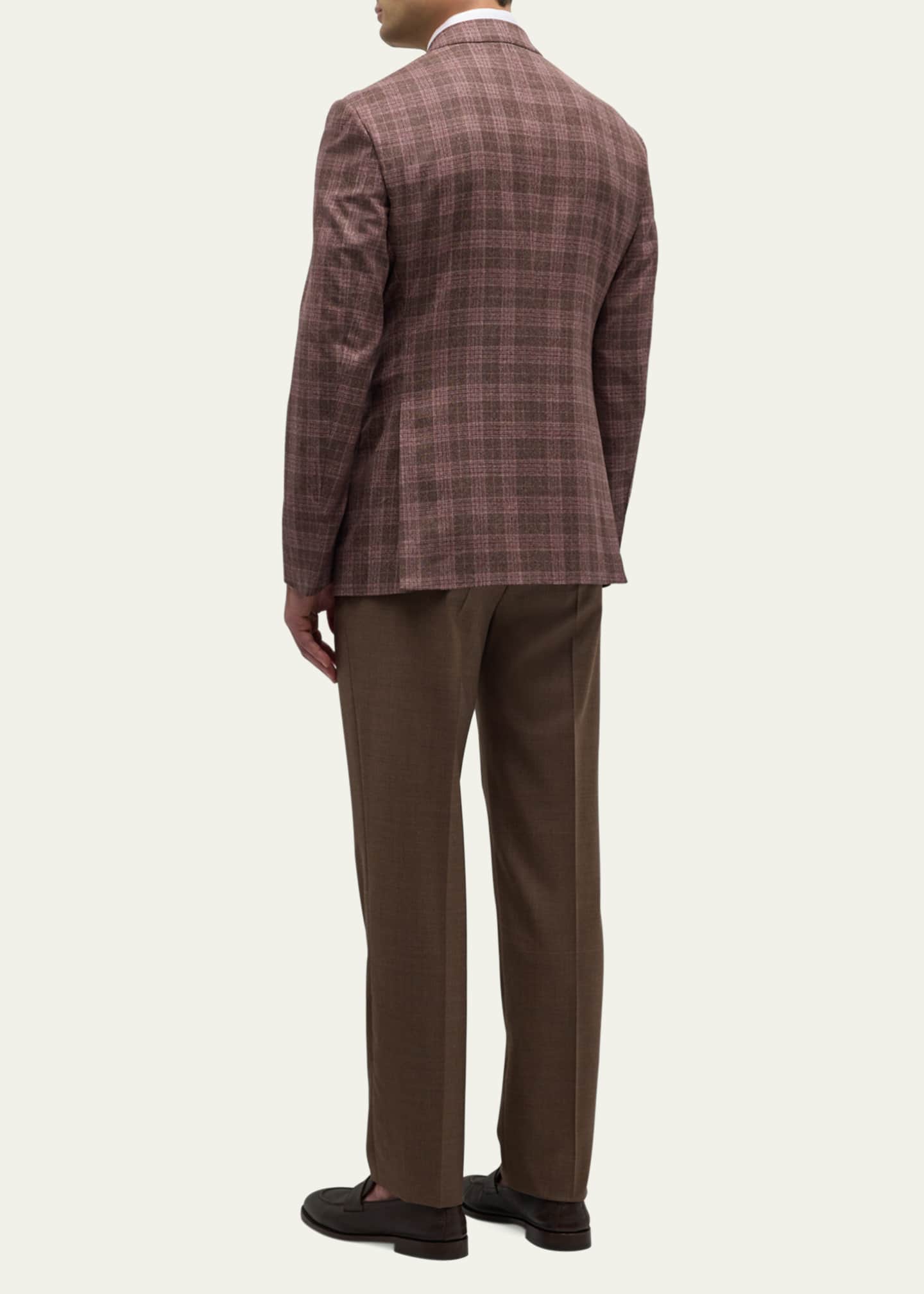 Giorgio Armani Men's Soft Wool-Cashmere Plaid Sport Coat Image 3 of 5