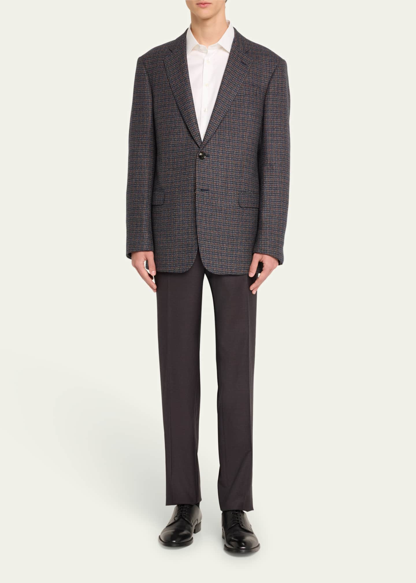 Giorgio Armani Men's Wool-Cashmere Plaid Sport Coat Image 2 of 5