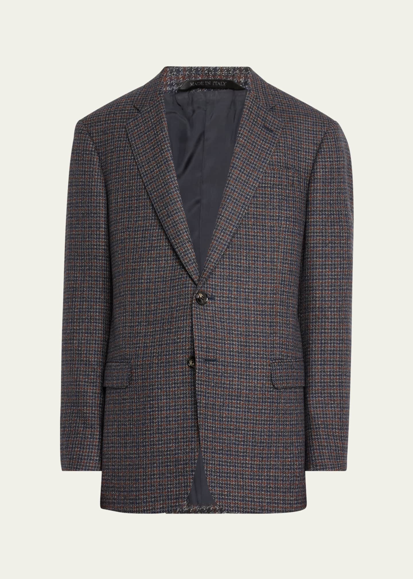 Giorgio Armani Men's Wool-Cashmere Plaid Sport Coat Image 1 of 5