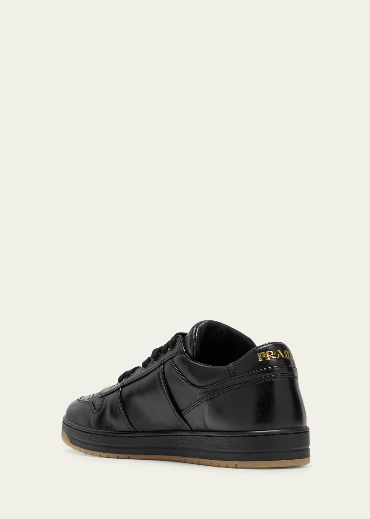 Prada Men's Downtown Napa Leather Low-Top Sneakers Image 2 of 3