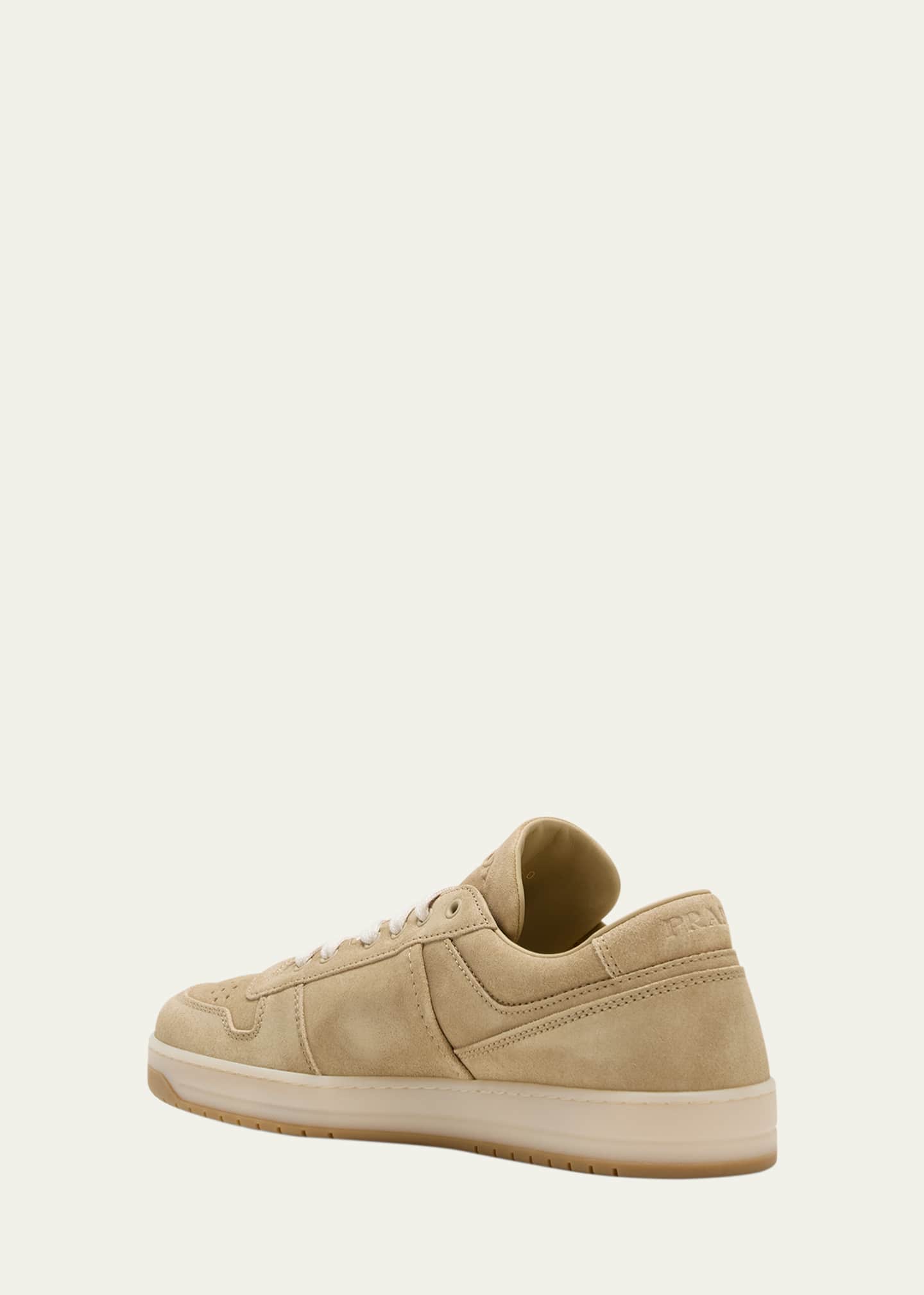 Prada Men's Downtown Suede Low-Top Sneakers Image 2 of 3