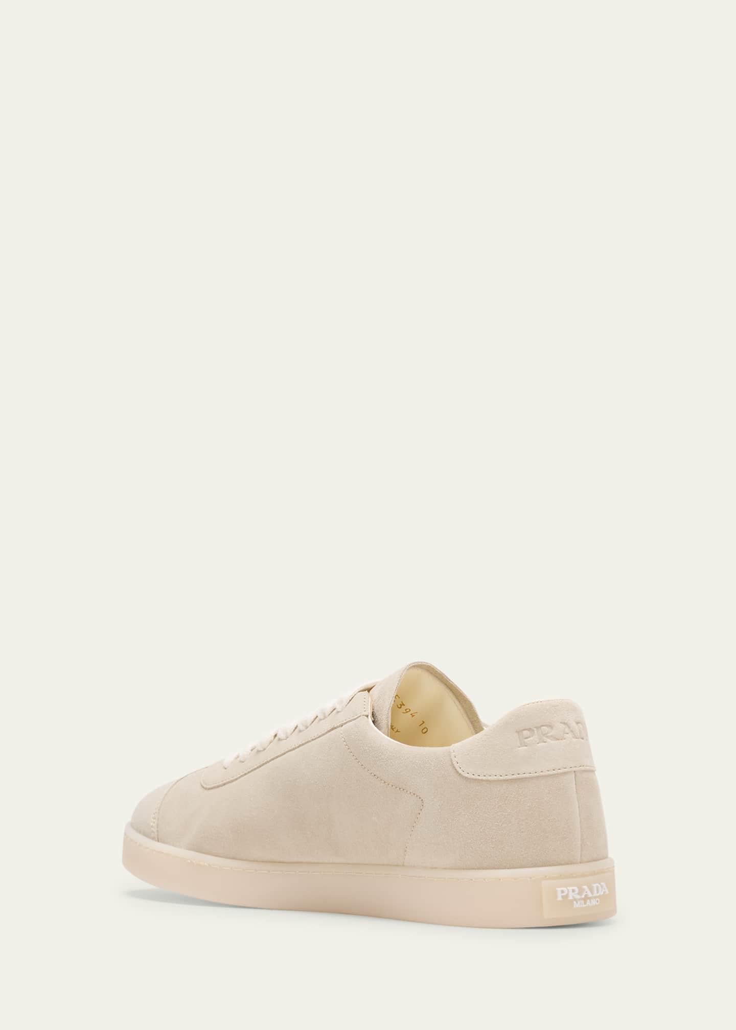 Prada Men's Lane Suede T-Toe Low-Top Sneakers Image 2 of 3