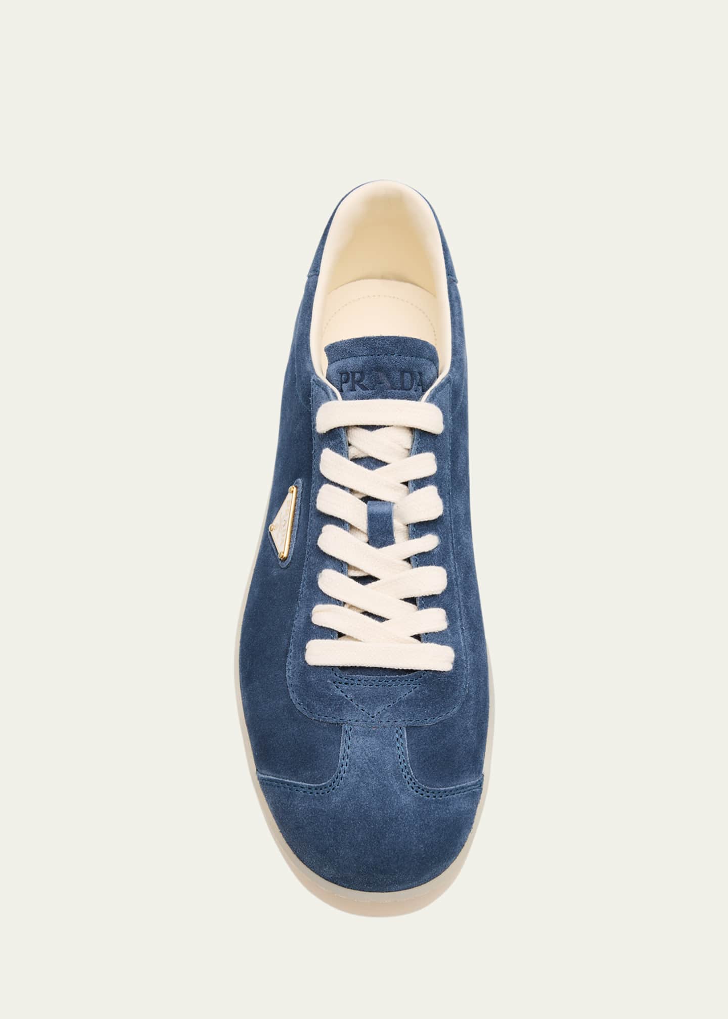 Prada Men's Lane Suede T-Toe Low-Top Sneakers Image 4 of 4