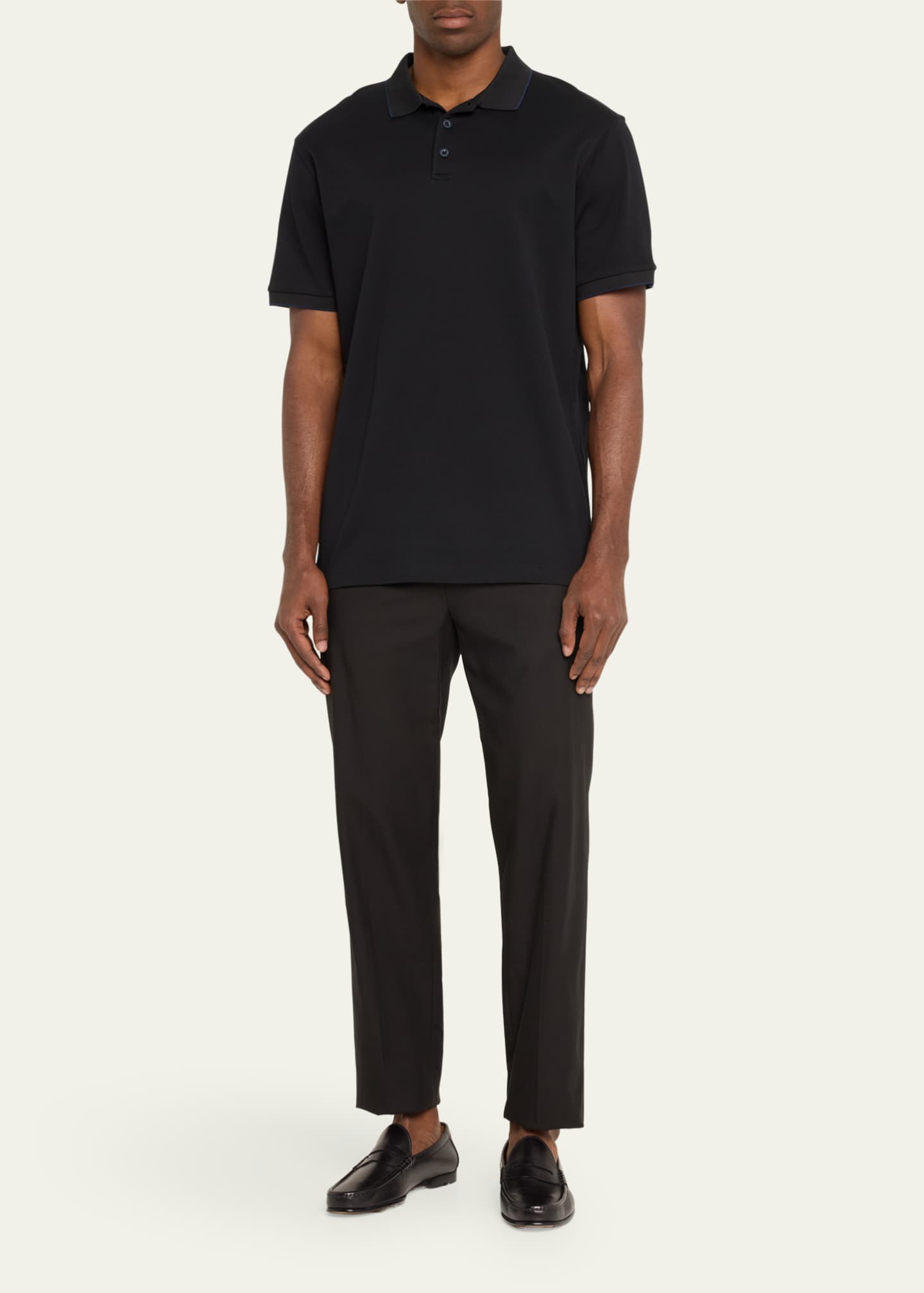 Giorgio Armani Men's Tipped Polo Shirt Image 2 of 5