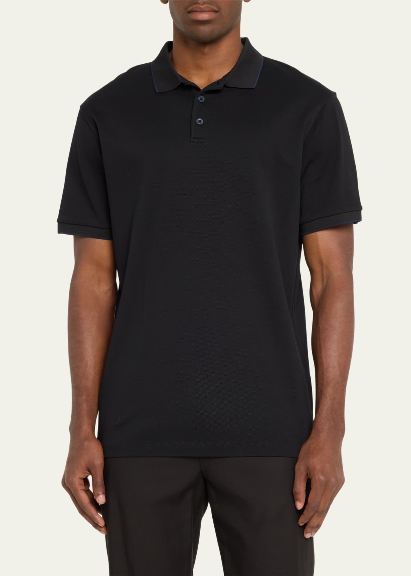 Giorgio Armani Men's Tipped Polo Shirt Image 4 of 5