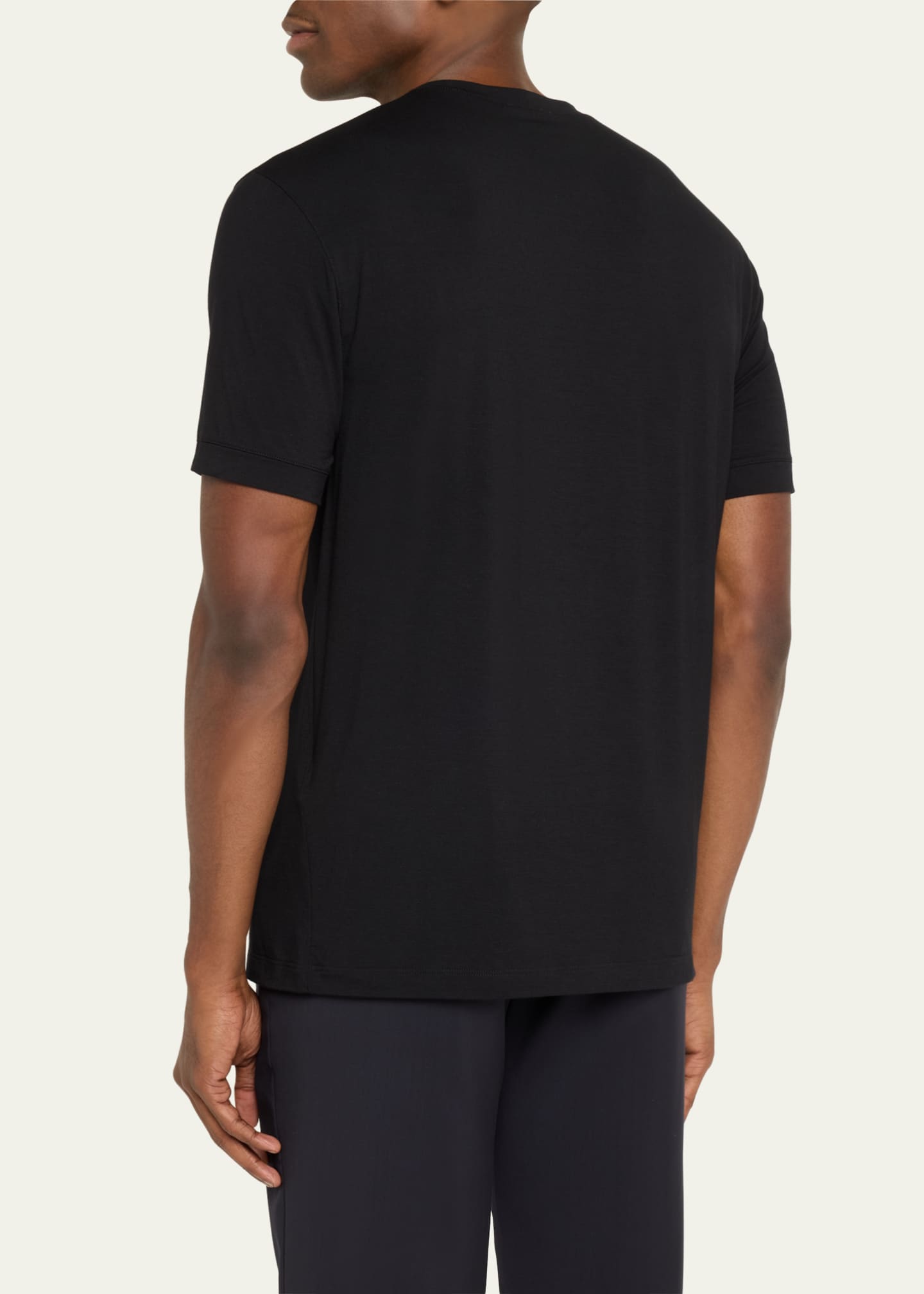 Giorgio Armani Men's Textured Stretch T-Shirt Image 3 of 5