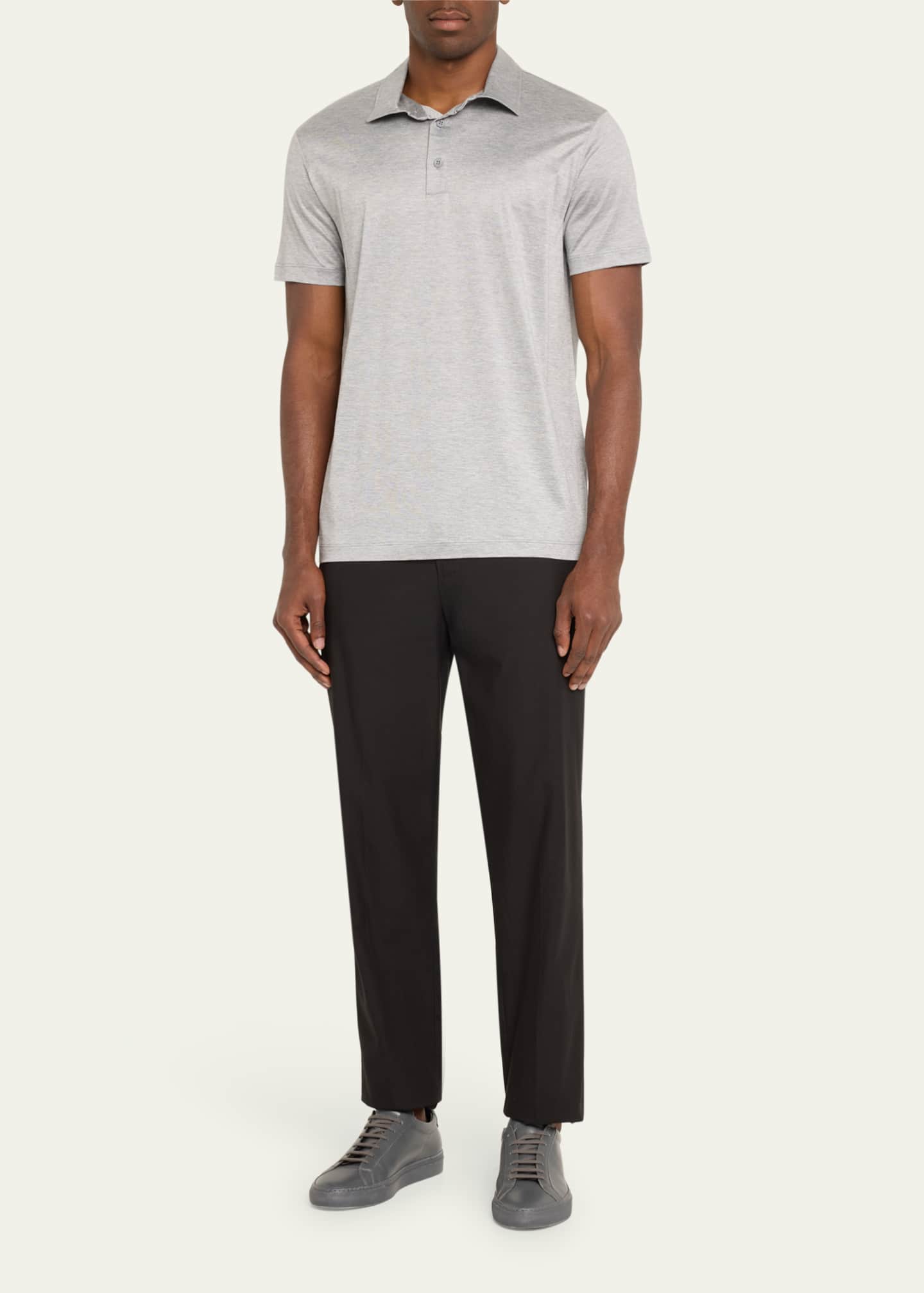 Giorgio Armani Men's Solid Jersey Polo Shirt Image 2 of 5