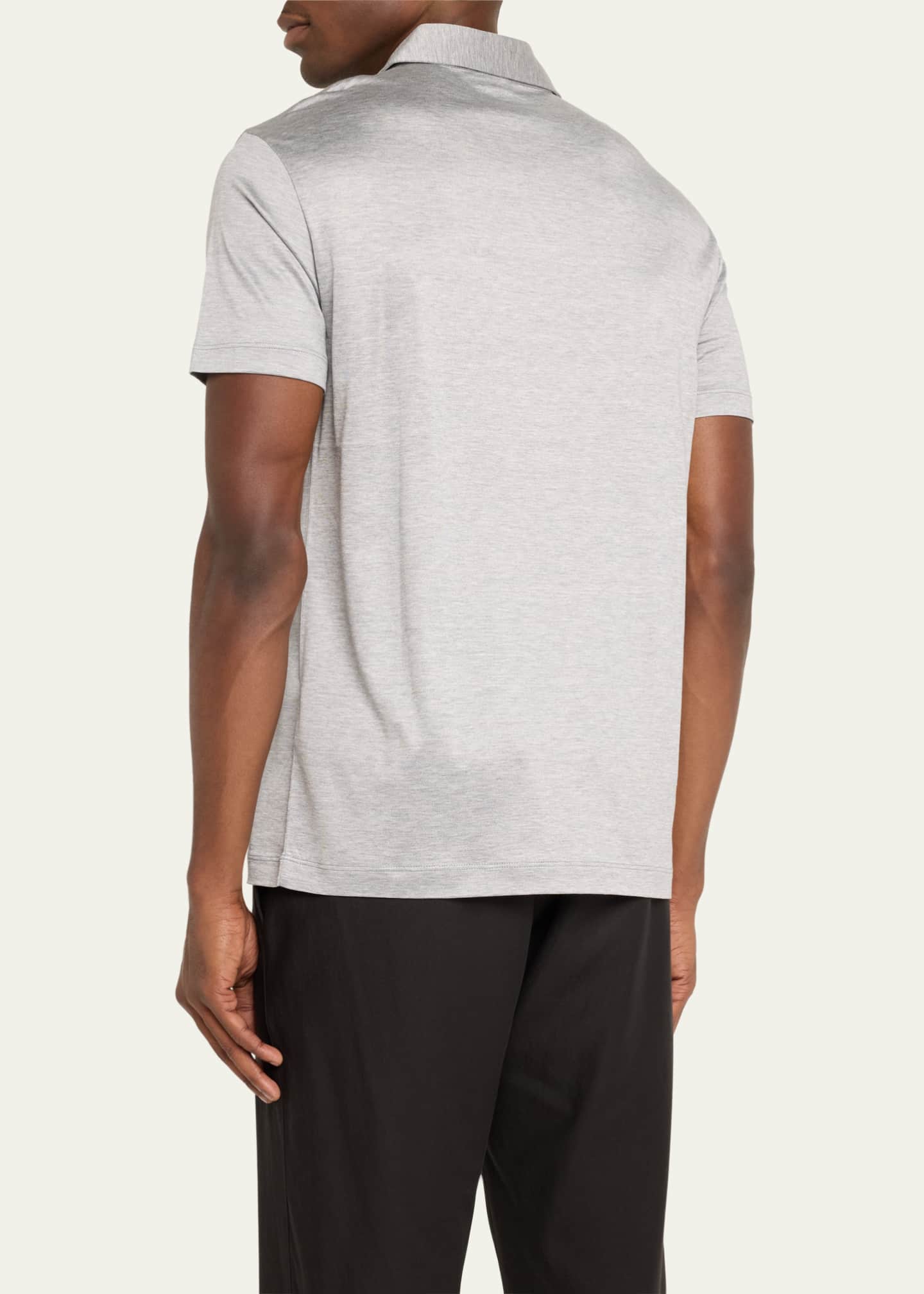 Giorgio Armani Men's Solid Jersey Polo Shirt Image 3 of 5
