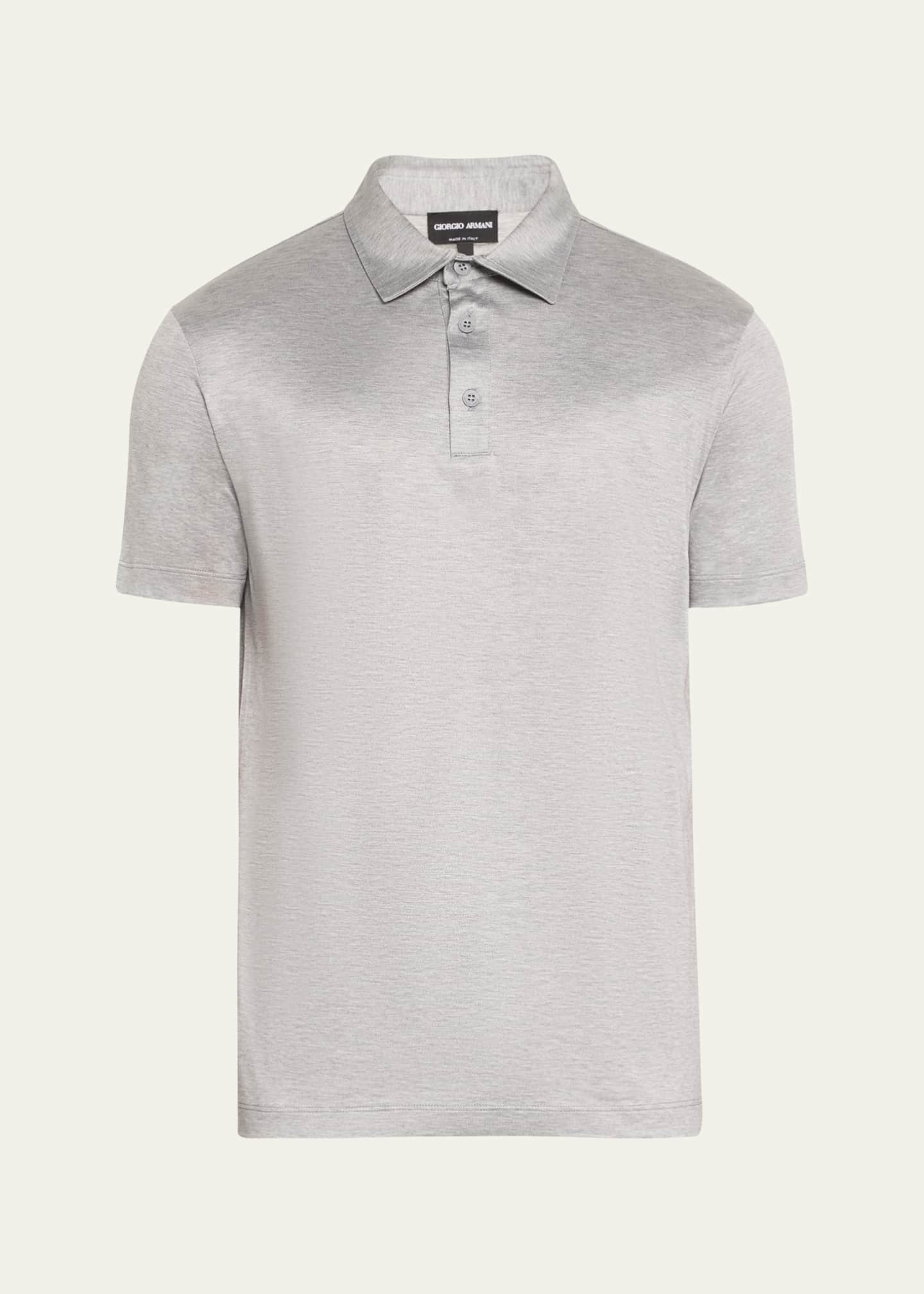Giorgio Armani Men's Solid Jersey Polo Shirt Image 1 of 5