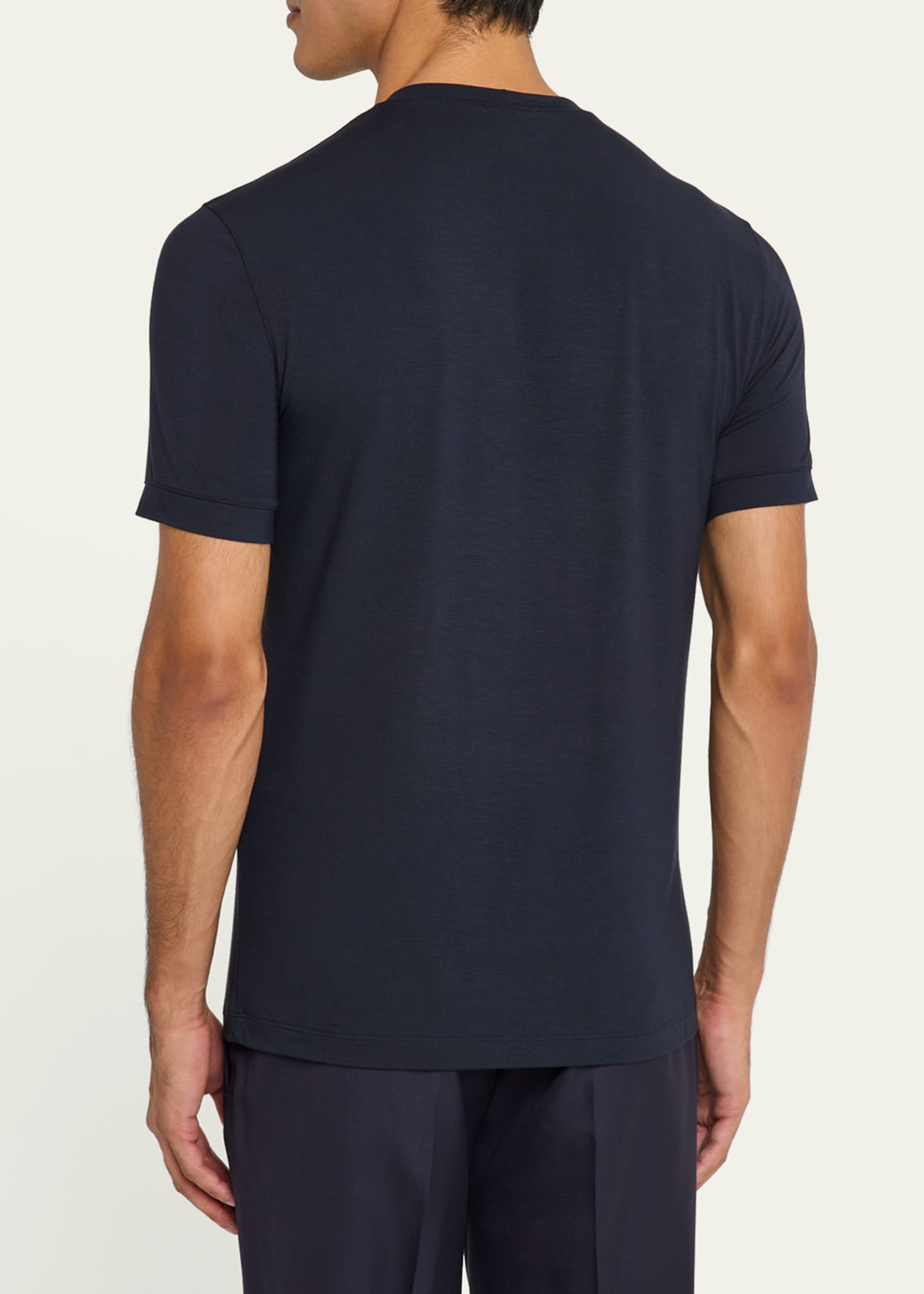 Giorgio Armani Men's Textured Crew T-Shirt Image 3 of 5