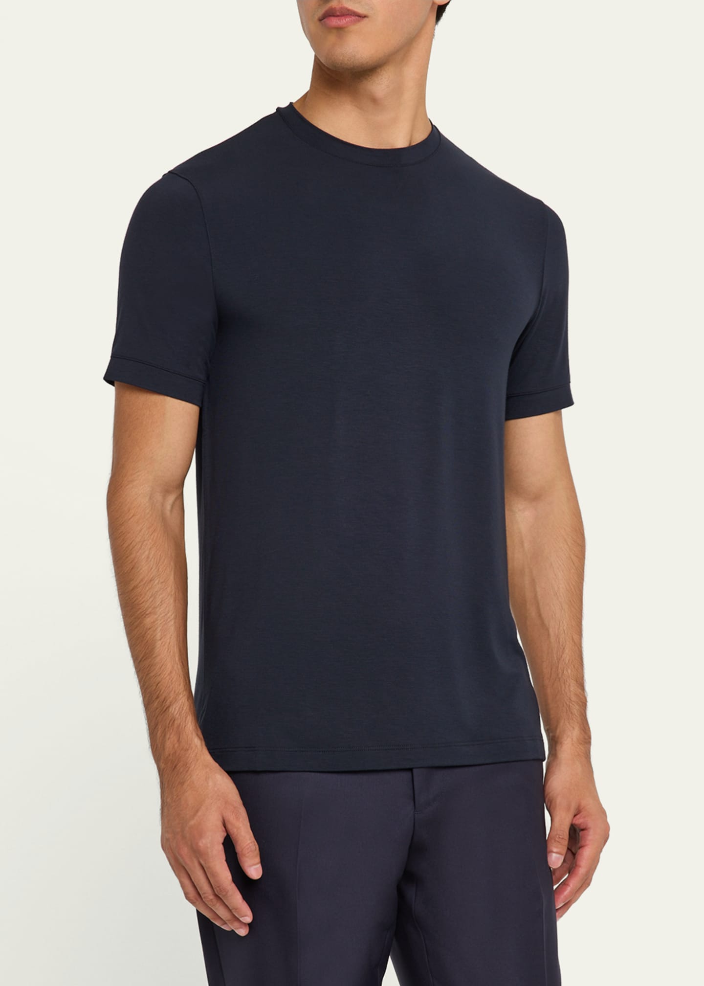 Giorgio Armani Men's Textured Crew T-Shirt Image 4 of 5