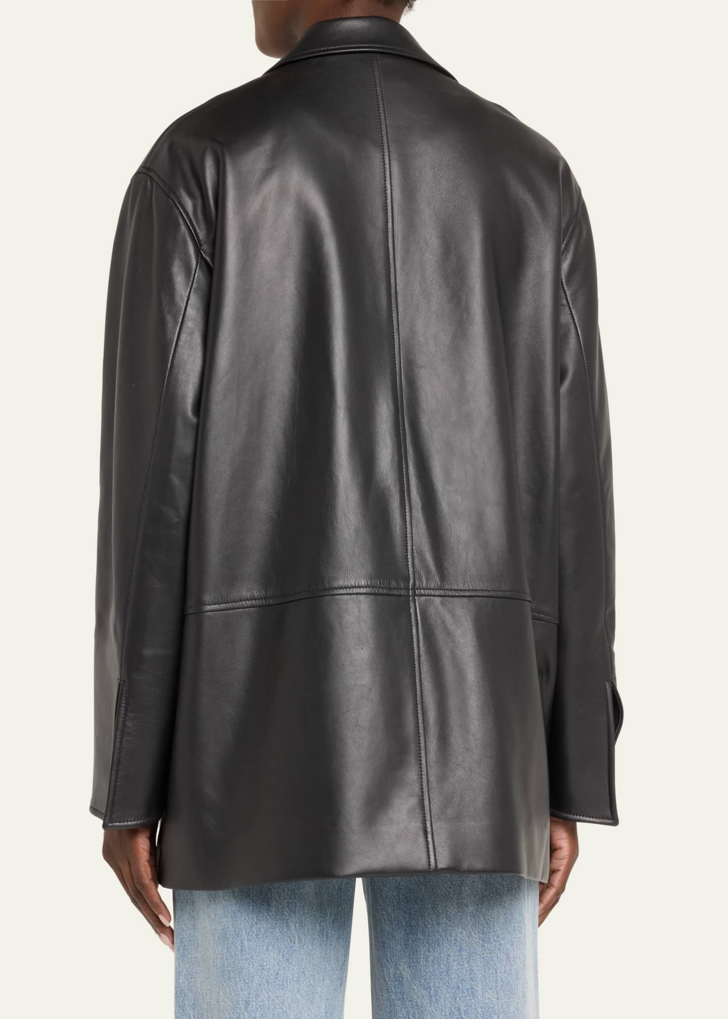Christopher Esber Charli Leather Zip-Front Jacket Image 3 of 5