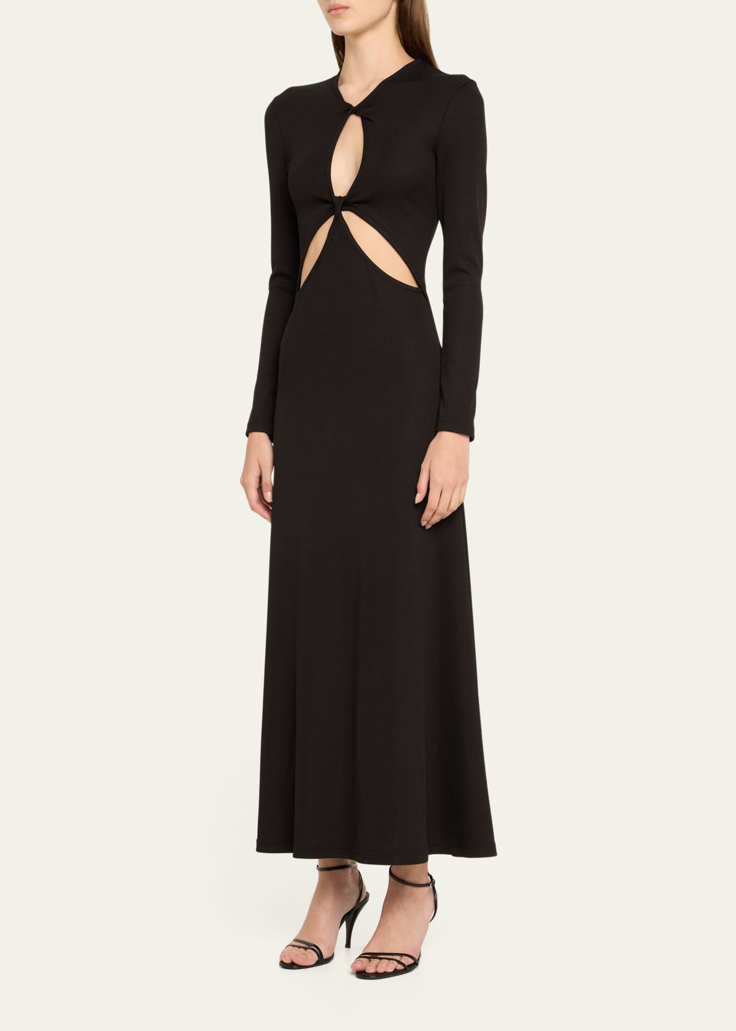 Christopher Esber Twisted Anglaise Cutout Long-Sleeve Maxi Dress Image 4 of 5