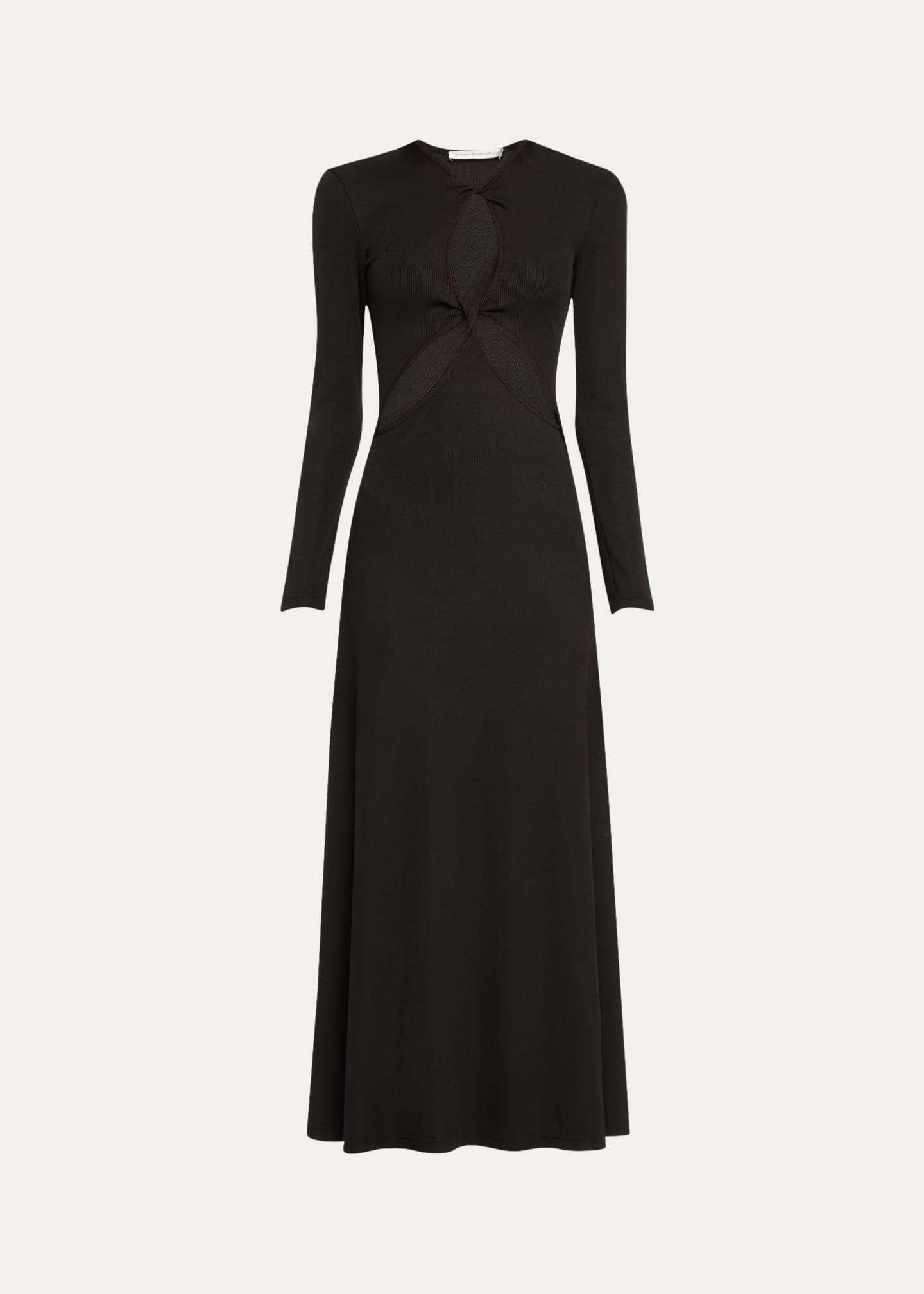 Christopher Esber Twisted Anglaise Cutout Long-Sleeve Maxi Dress Image 1 of 5