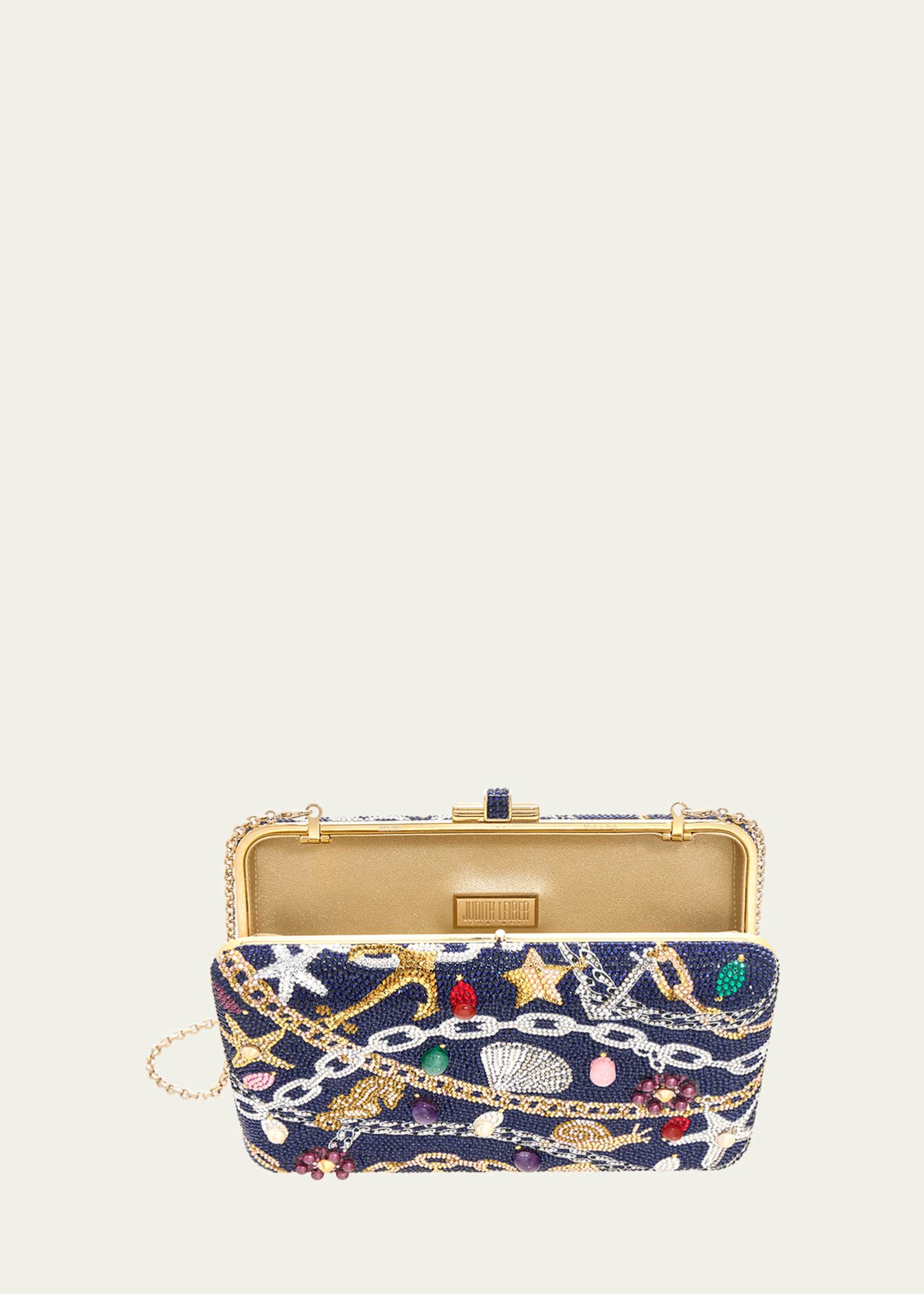 Judith Leiber Couture Nautical Chains Crystal Clutch Bag Image 2 of 2