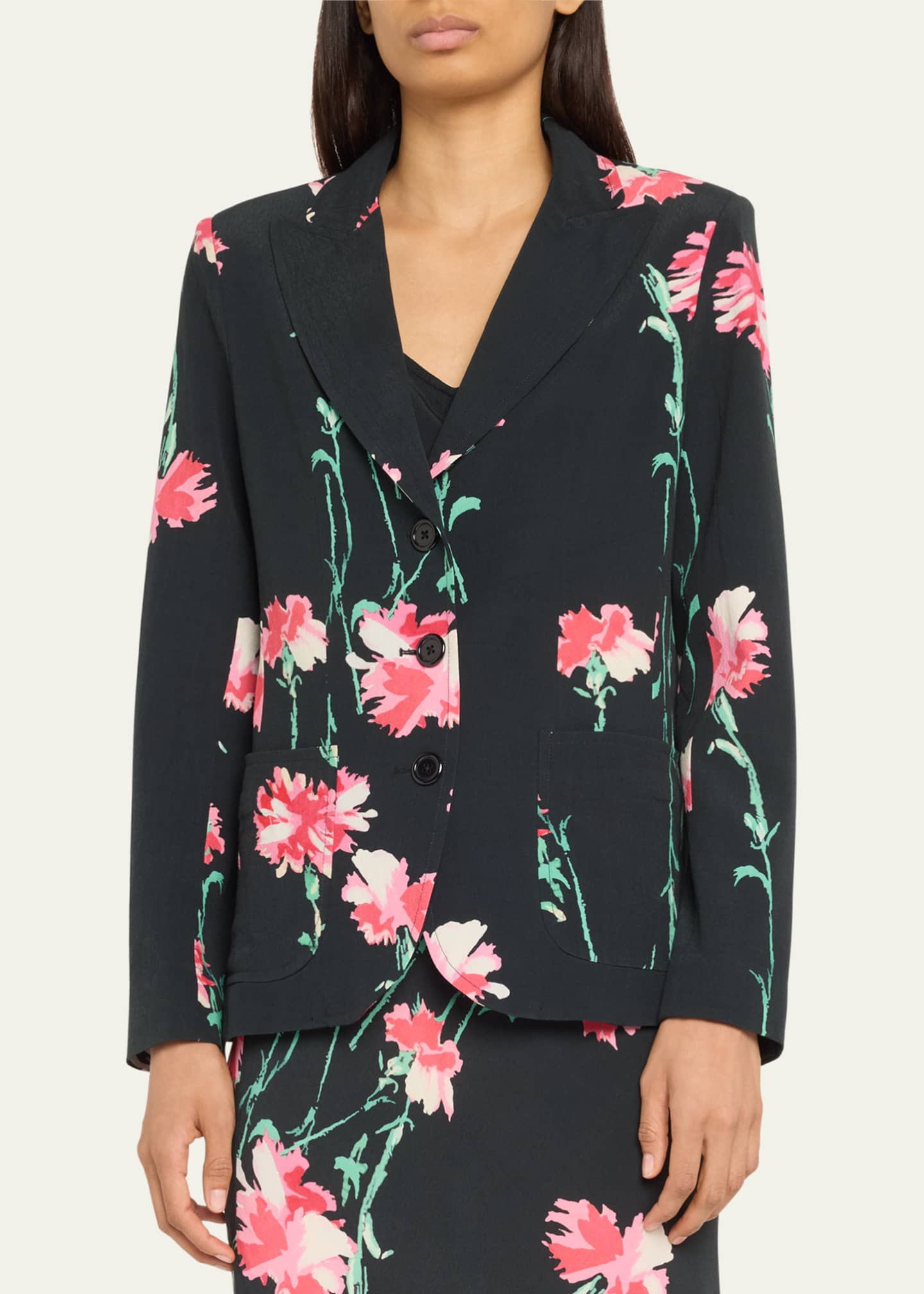 Libertine Cecil Beaton Pink Carnation Patch Pocket Jacket Image 4 of 5