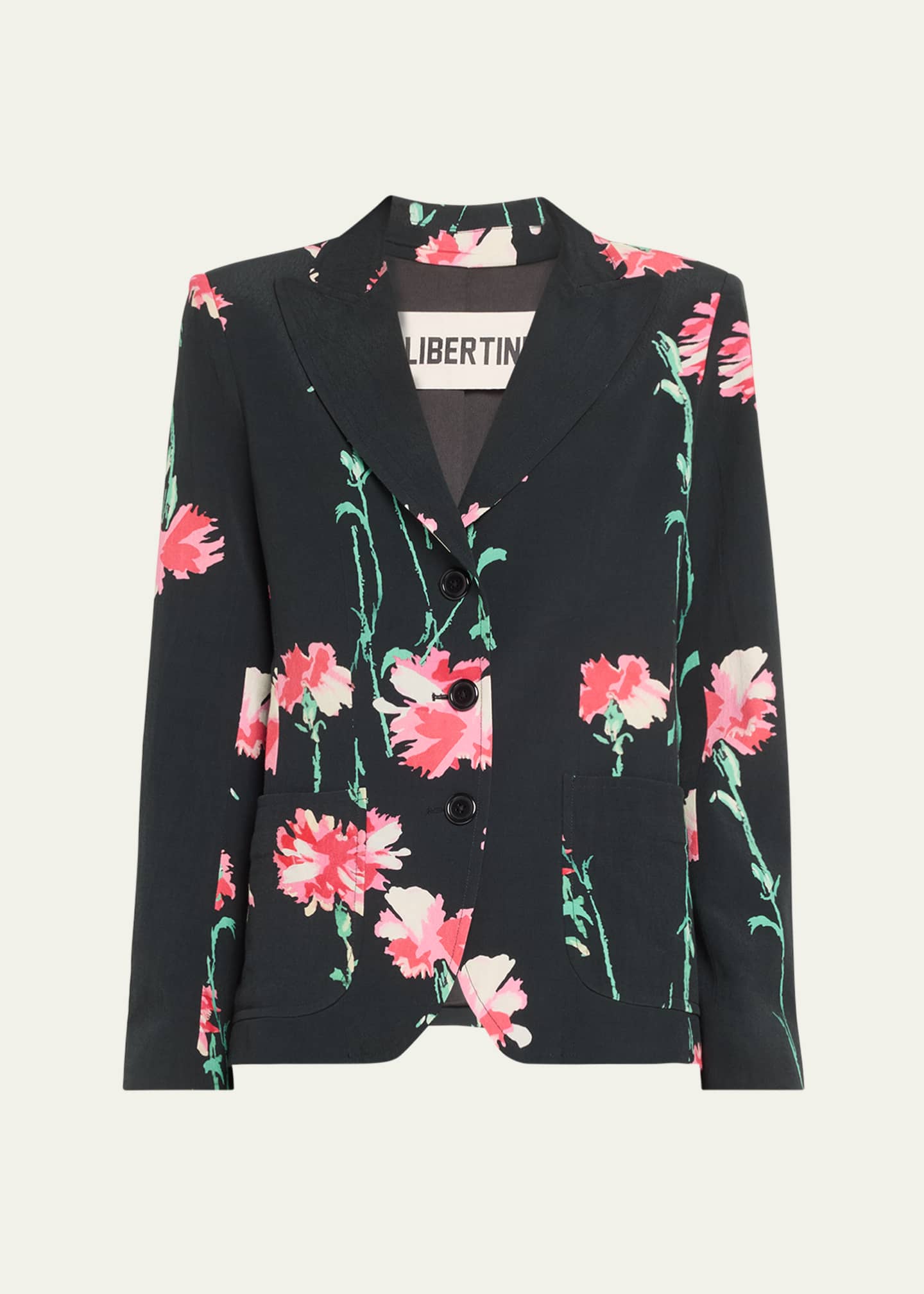Libertine Cecil Beaton Pink Carnation Patch Pocket Jacket Image 1 of 5