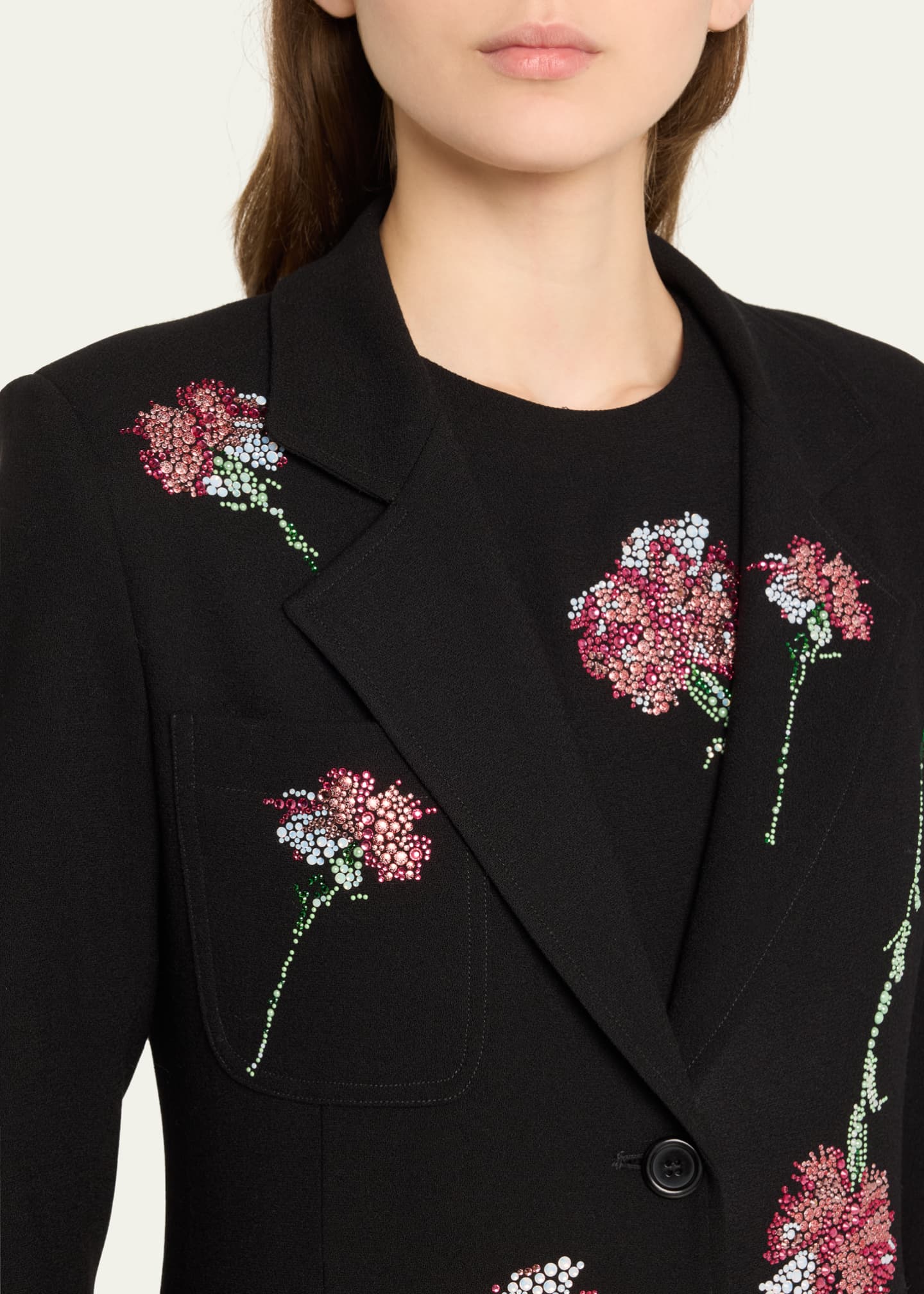 Libertine Cecil Beaton Pink Carnation Embellished Maxi Coat Image 5 of 5