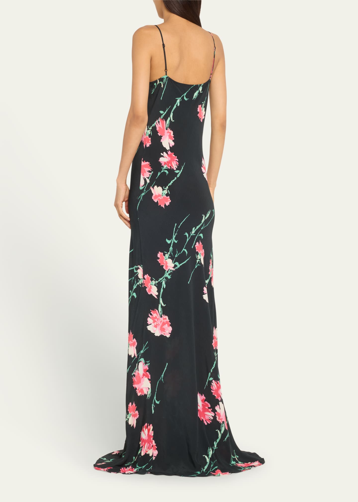 Libertine Cecil Beaton Pink Carnation Maxi Bias Slip Dress Image 3 of 5