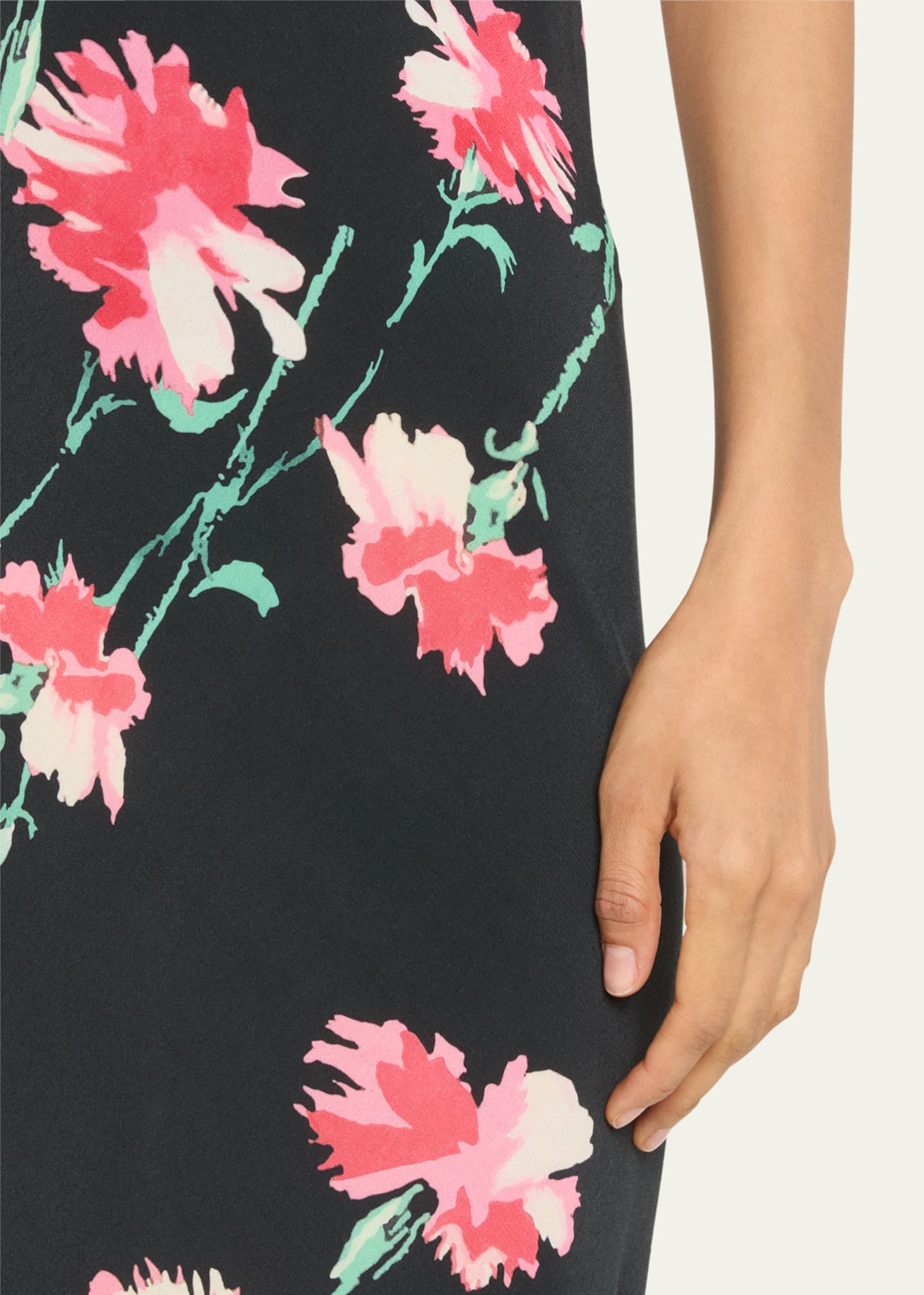 Libertine Cecil Beaton Pink Carnation Maxi Bias Slip Dress Image 5 of 5