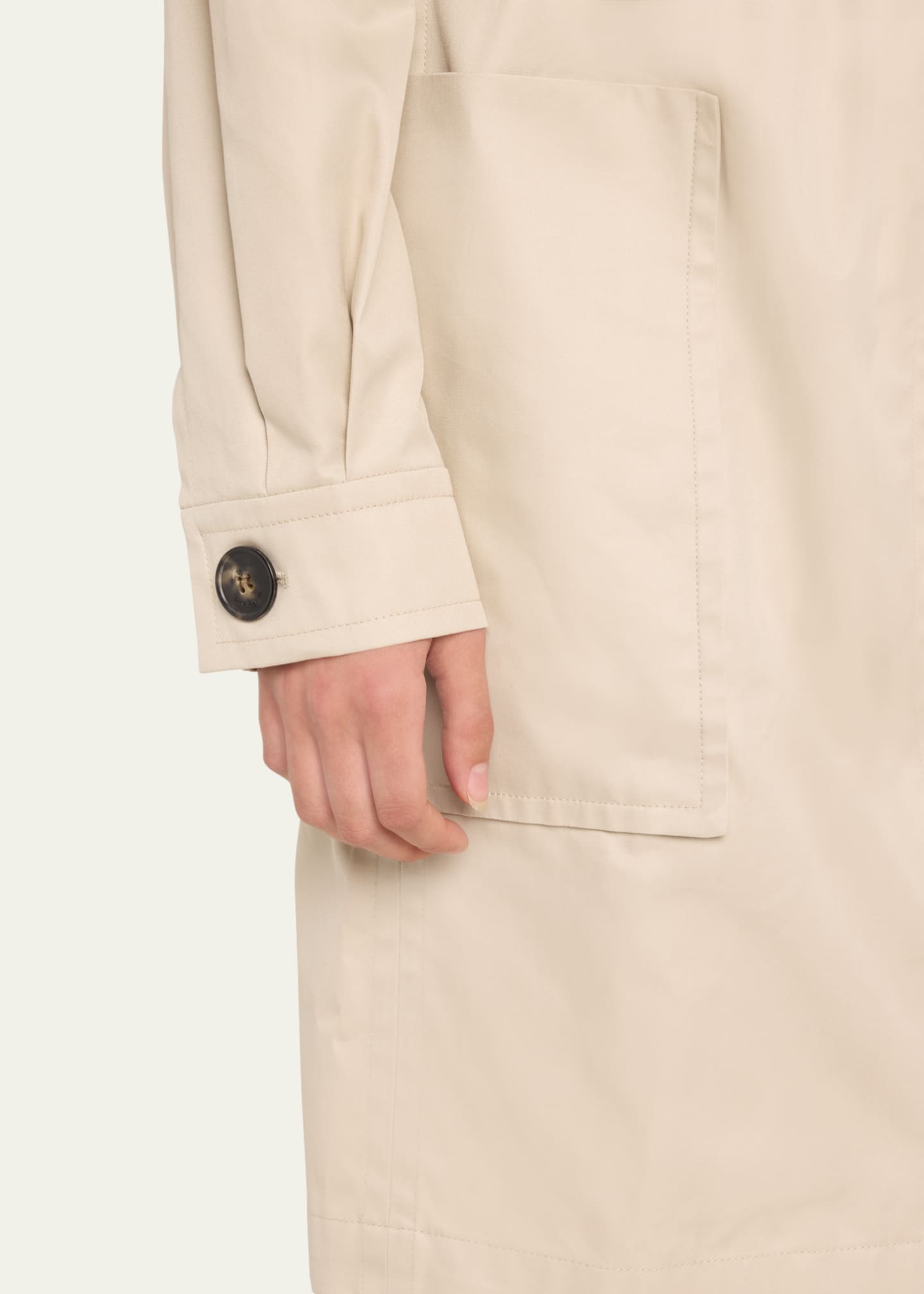 Saint Laurent Short Cargo Pocket Zip Front Shirtdress Image 5 of 5
