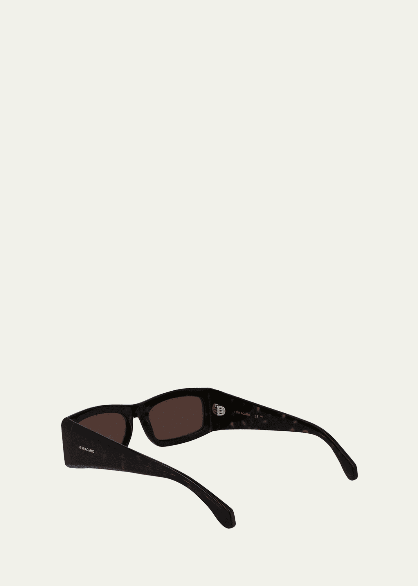 Ferragamo 限定クリエイション　オードリー　37サイズ Ferragamo Men's Classic Logo Acetate Rectangle Sunglasses, 57mm