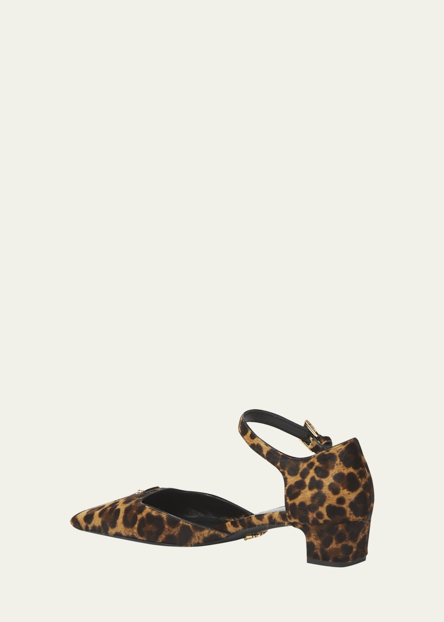 Leopard Ankle-Strap Pumps
