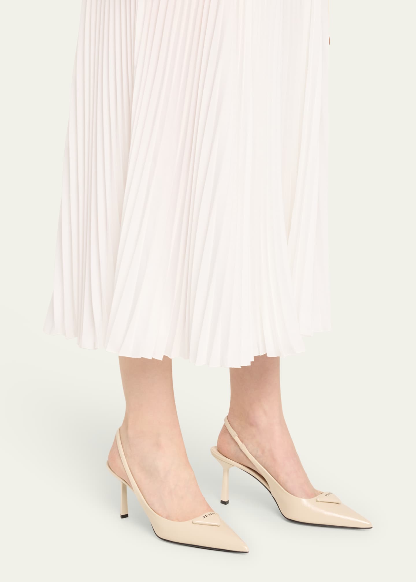 Prada Vernice Leather Slingback Pumps Image 2 of 5