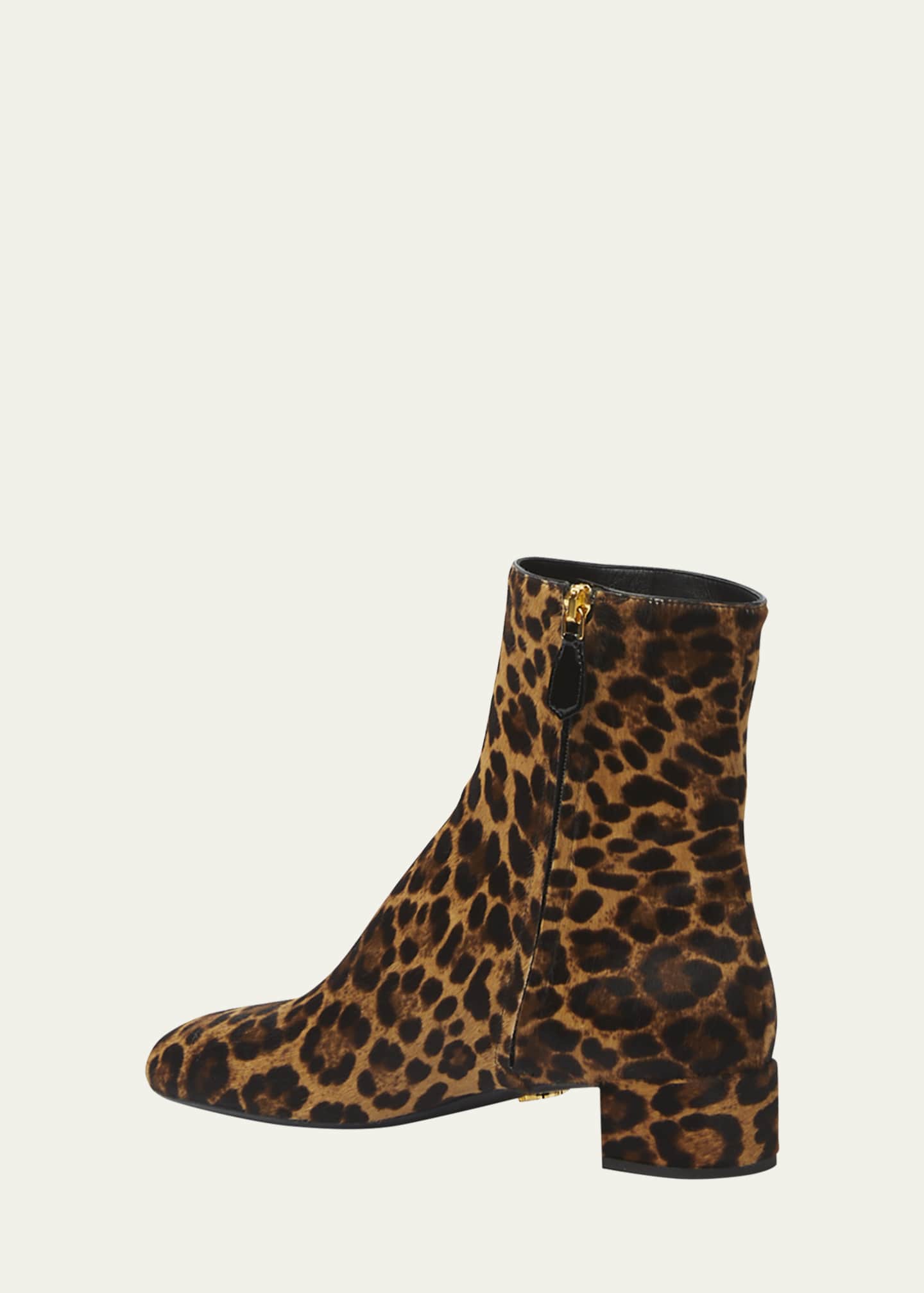 Leopard flat boots top