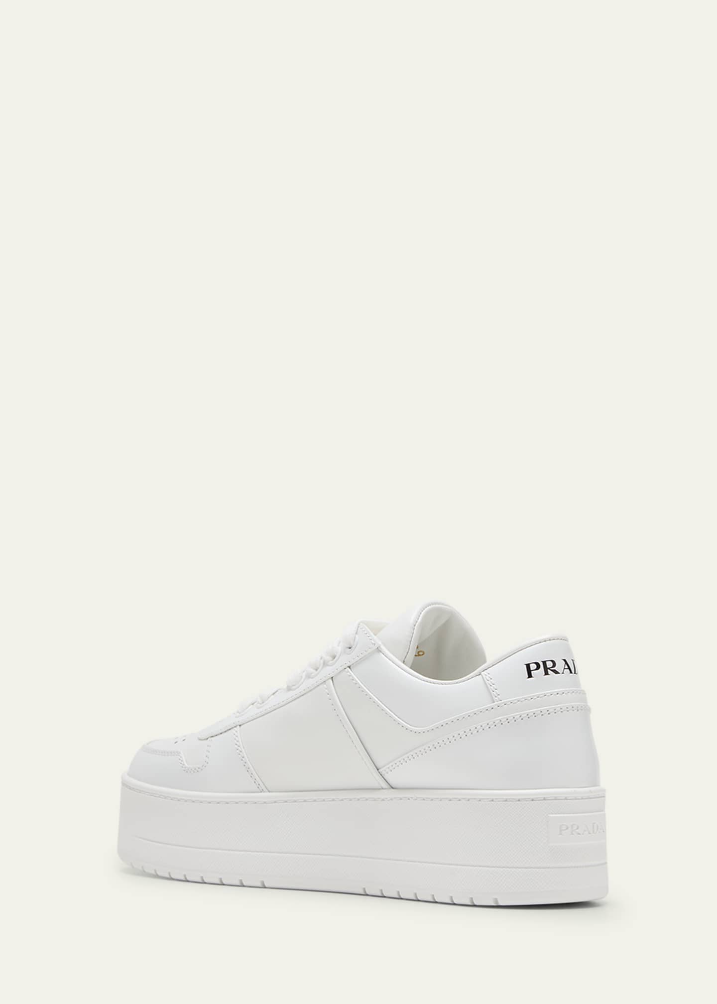 Prada Downtown Leather Low-Top Sneakers Image 4 of 5