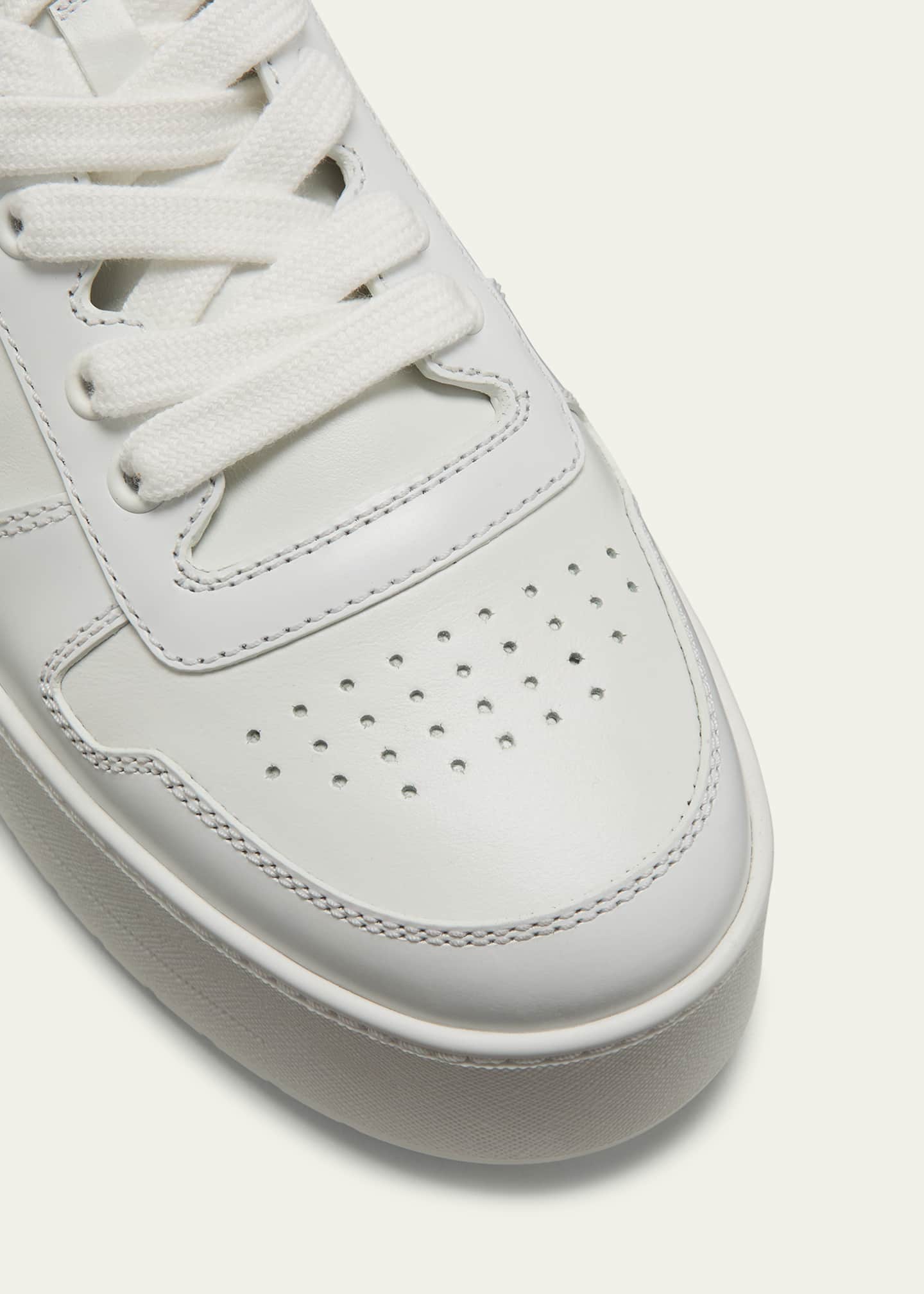 Prada Downtown Leather Low-Top Sneakers Image 5 of 5