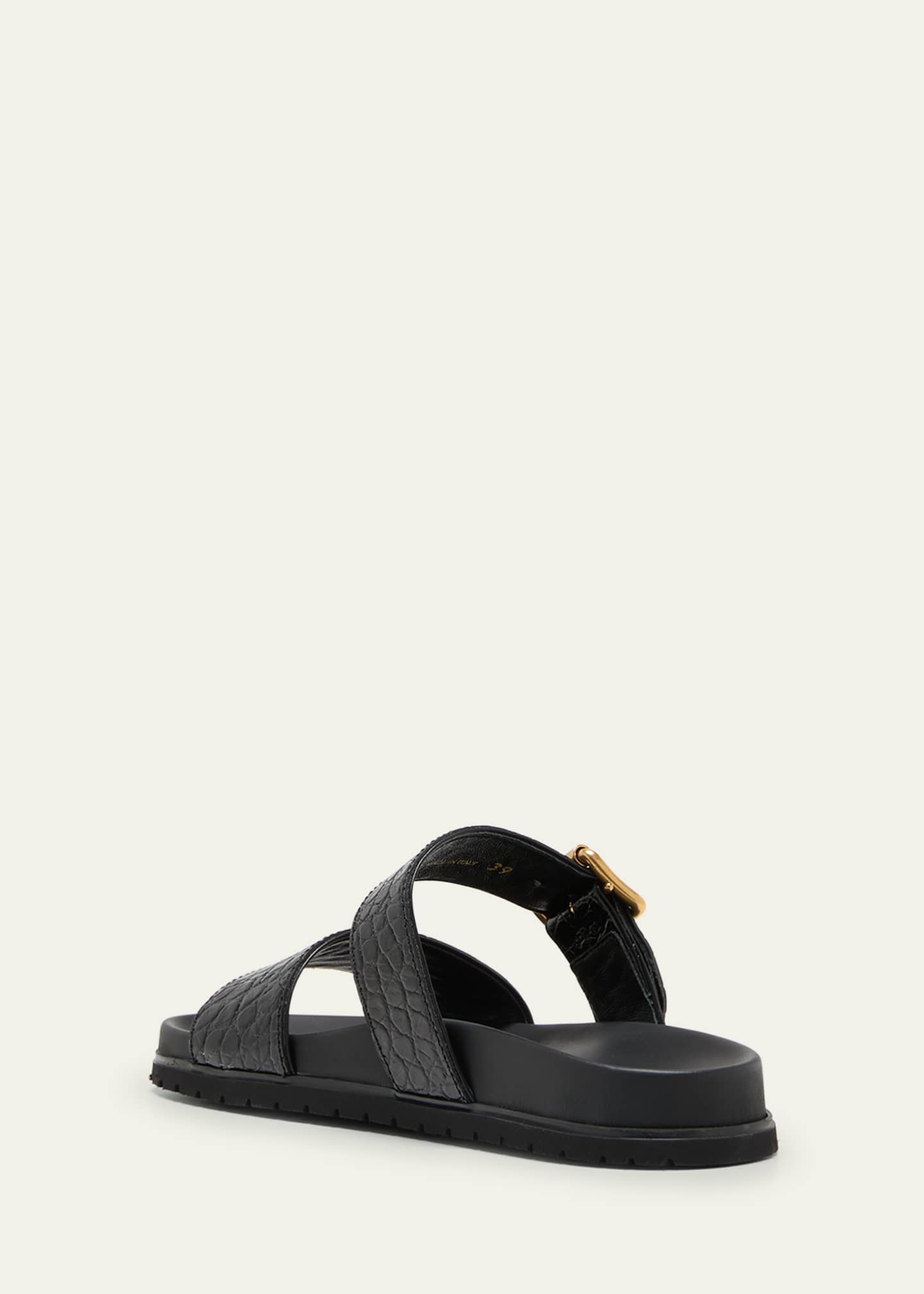 【関税＆送料込み】Prada Buckled Sandals Prada Brushed Leather Sandals with Buckle | Saks Fifth Avenue