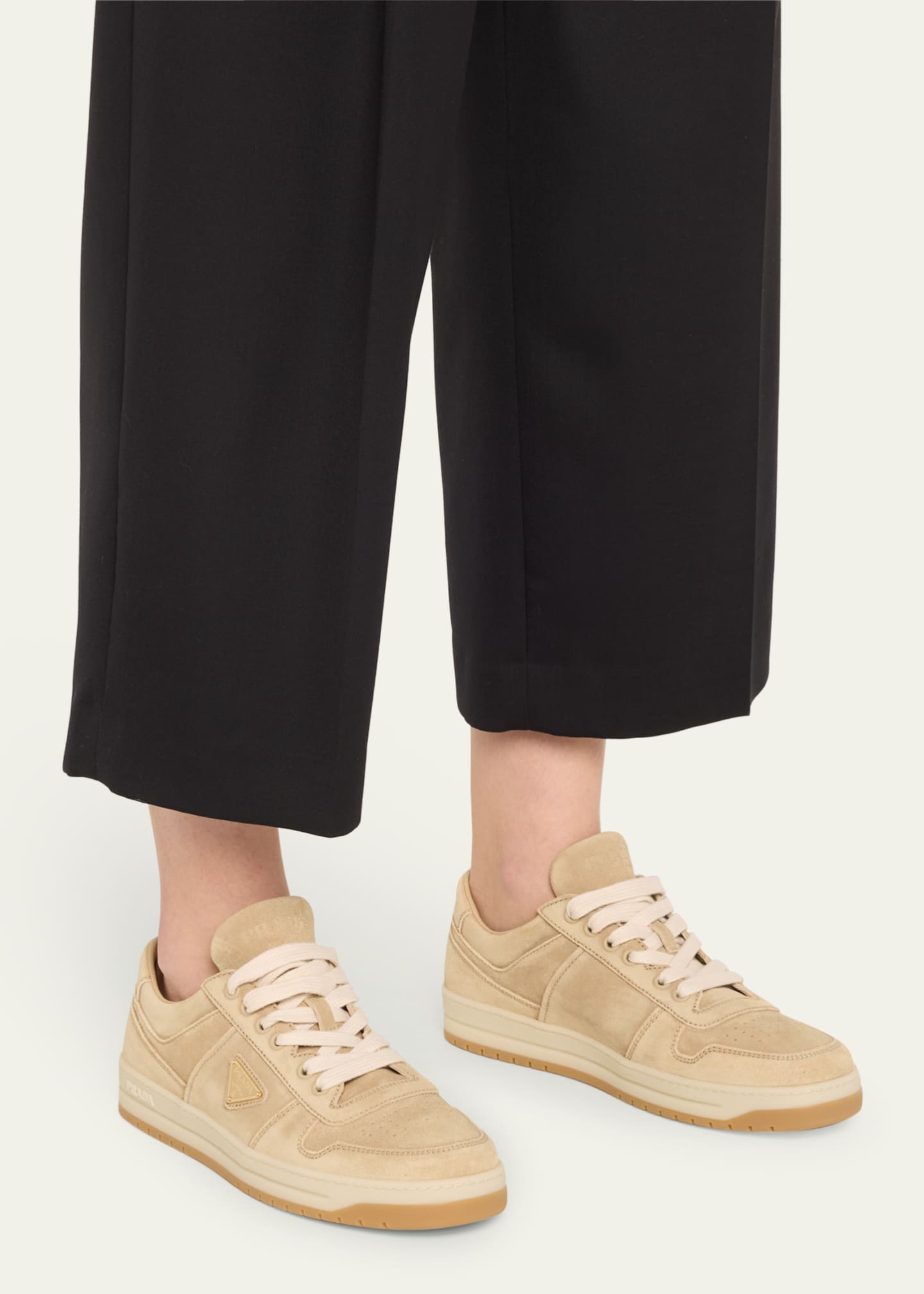 Prada suede trainers clearance