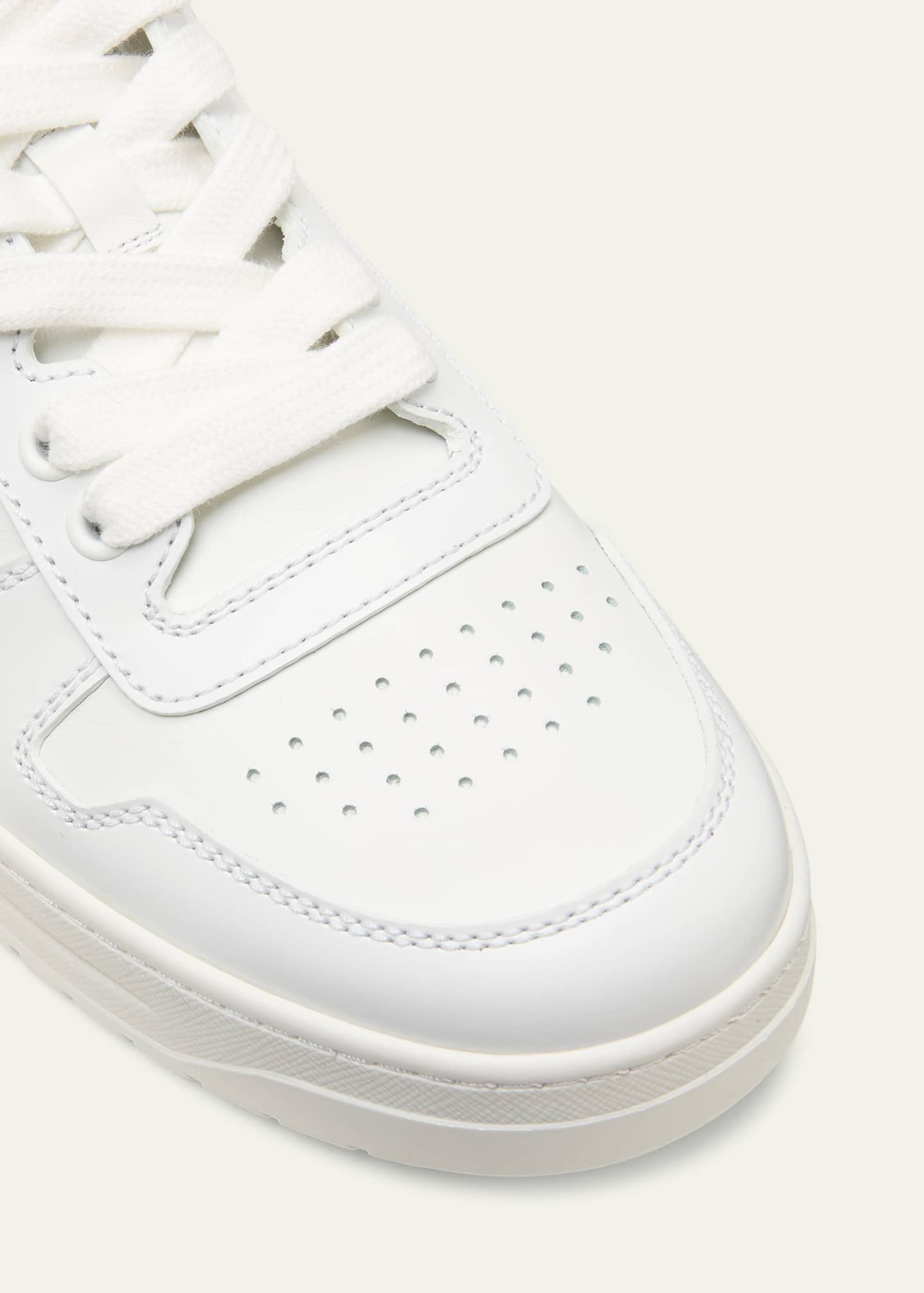 Prada Downtown Leather Low-Top Sneakers - Bergdorf Goodman