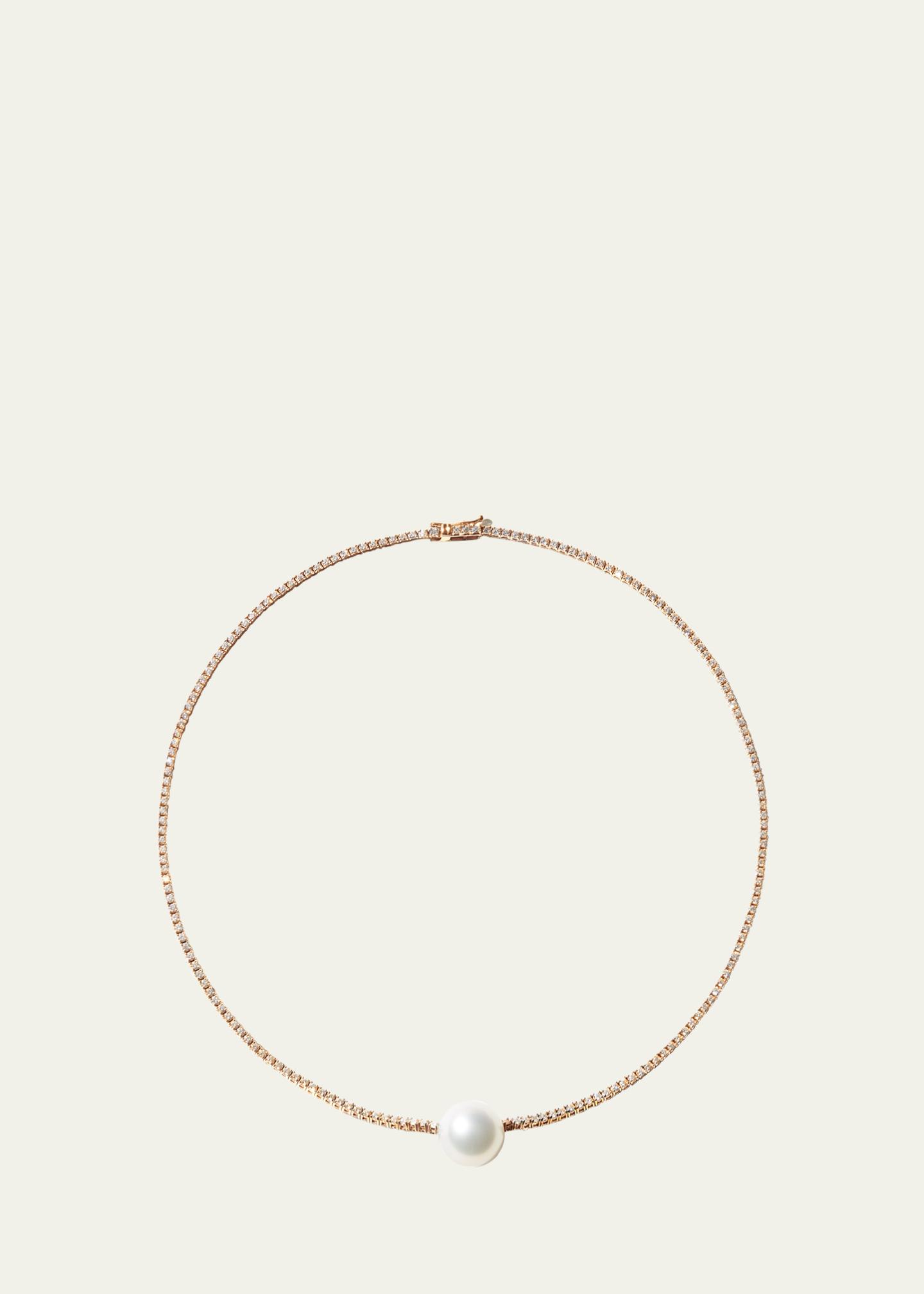 Mizuki 18K Yellow Gold Eve Necklace with 12mm South Sea Pearl, 15