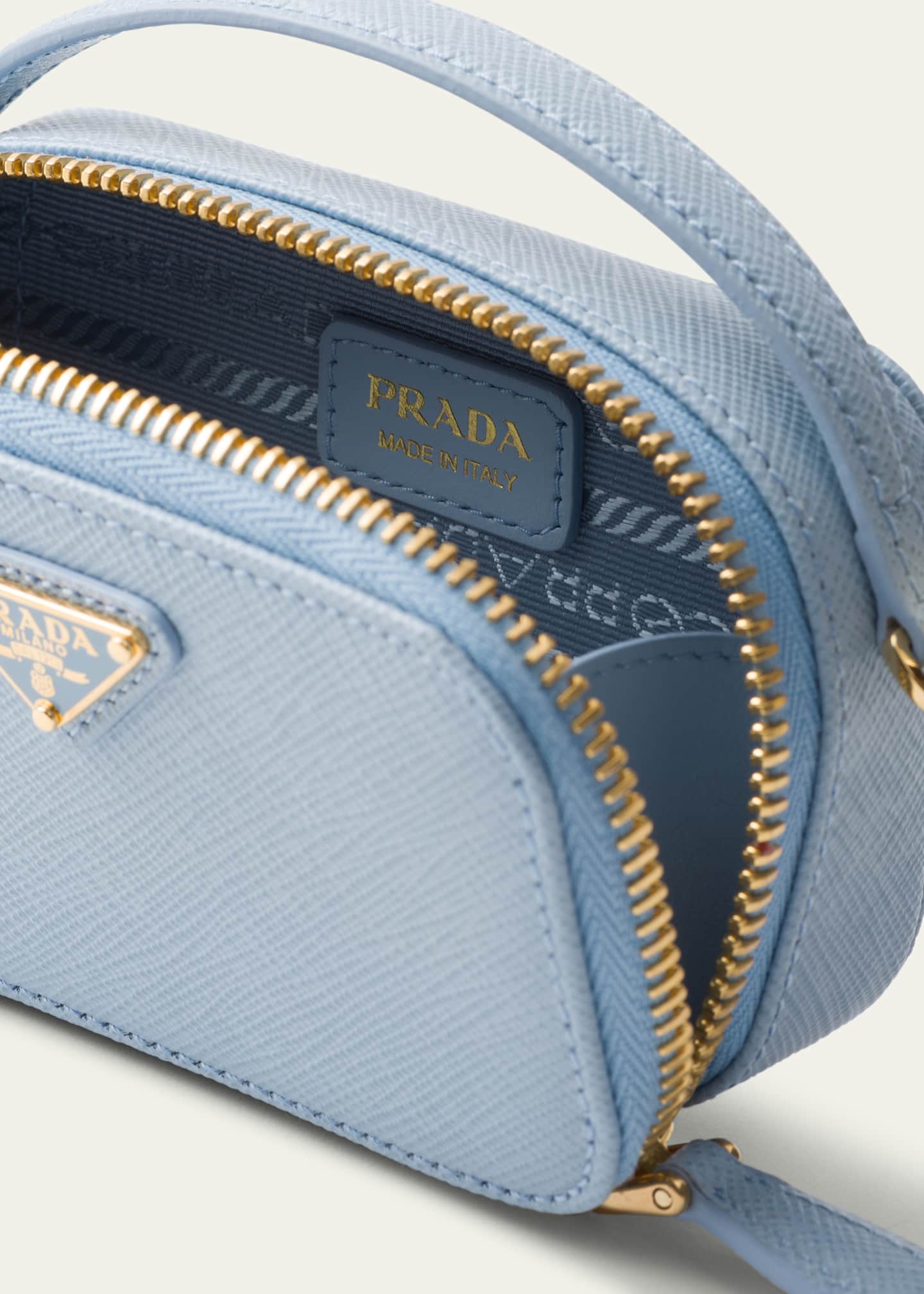Prada Mini Zip Saffiano Leather Crossbody Bag Image 4 of 4
