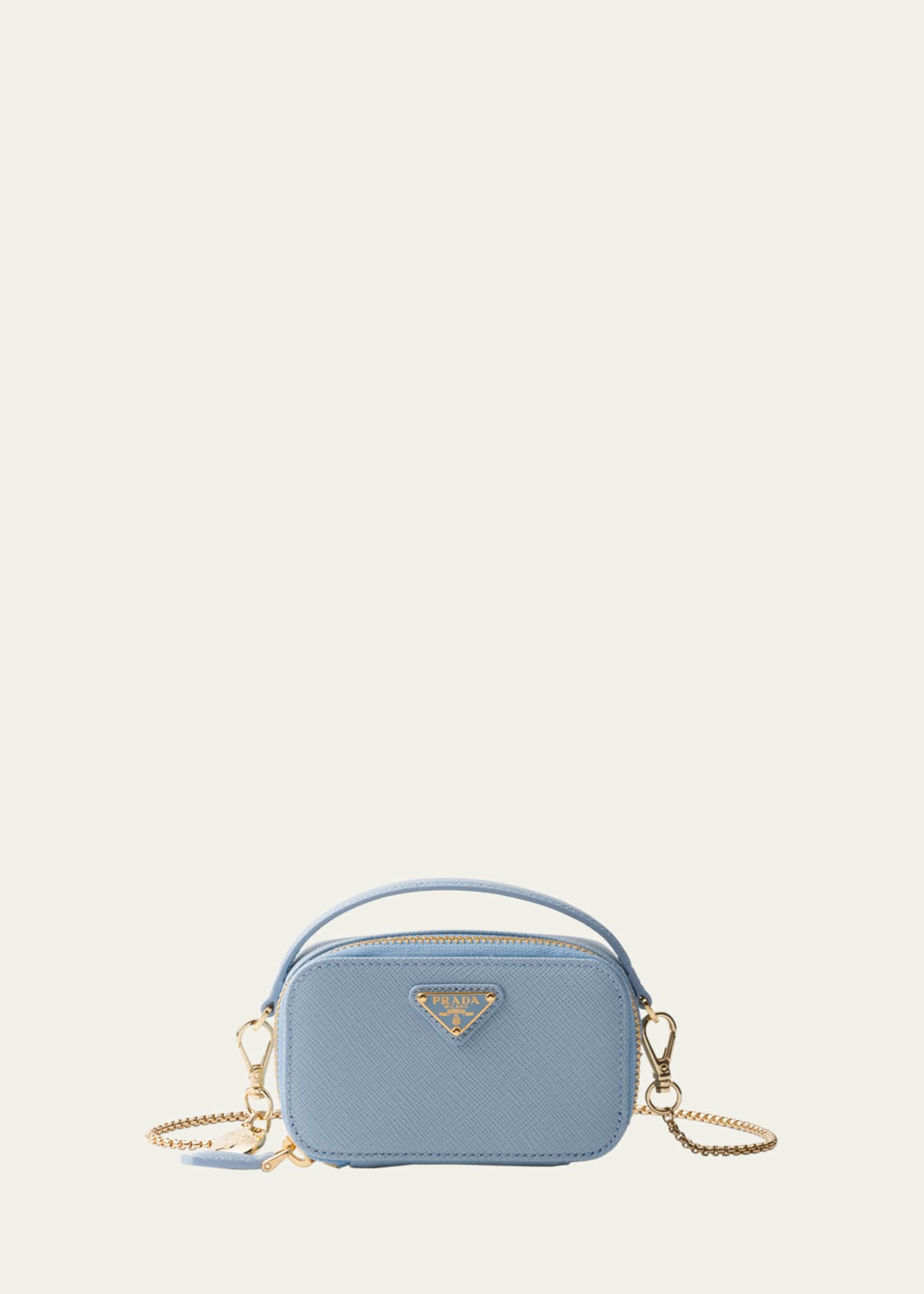 Prada Mini Zip Saffiano Leather Crossbody Bag Image 1 of 4