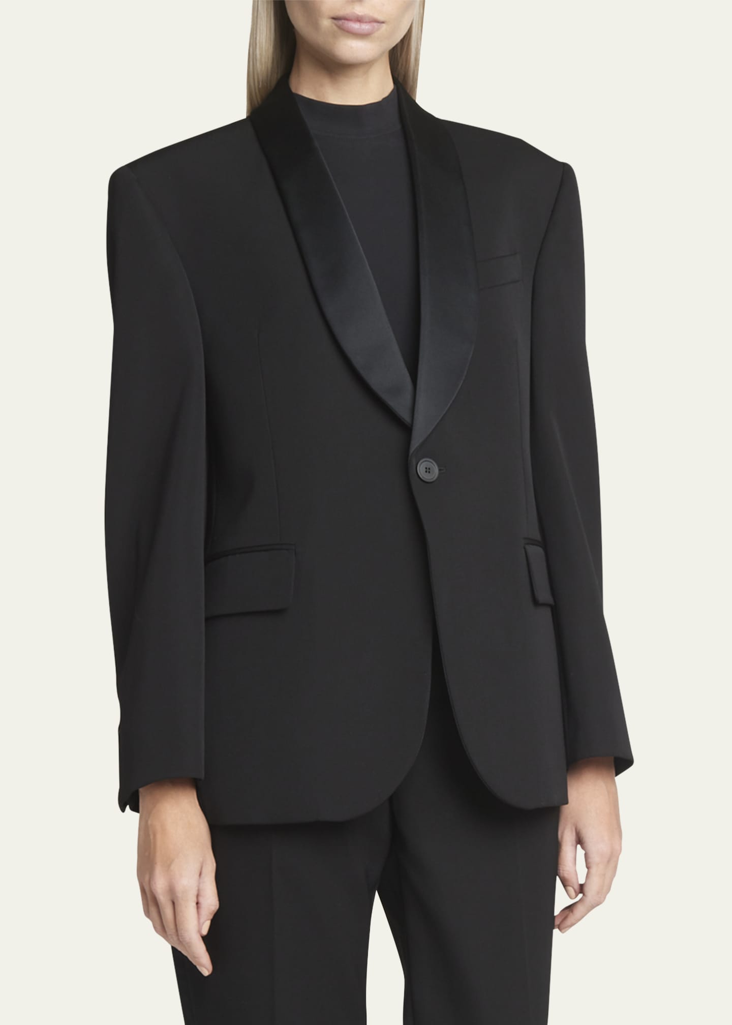Balenciaga Shrunk Wool Tuxedo Jacket Bergdorf Goodman