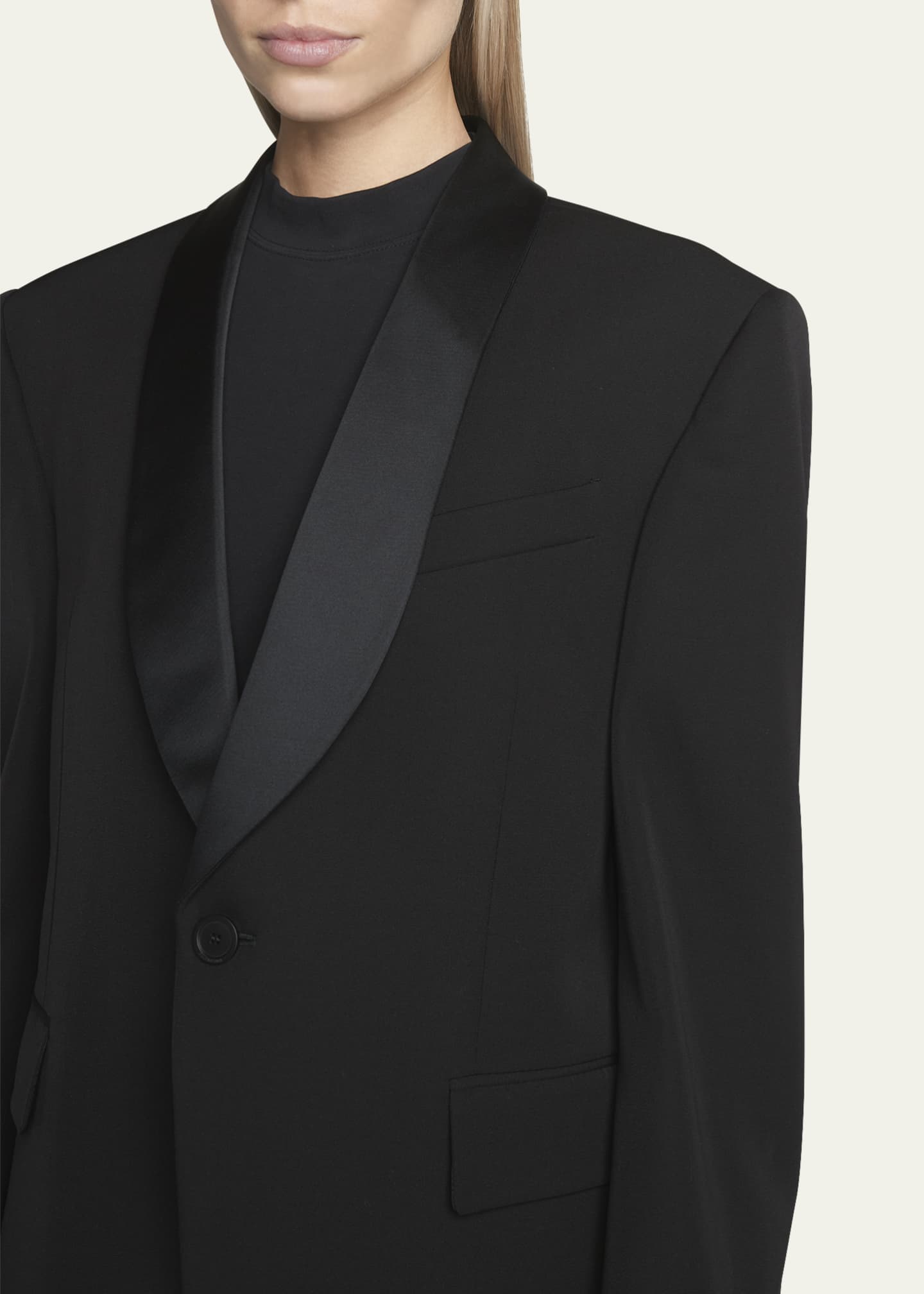 Balenciaga Shrunk Wool Tuxedo Jacket Bergdorf Goodman