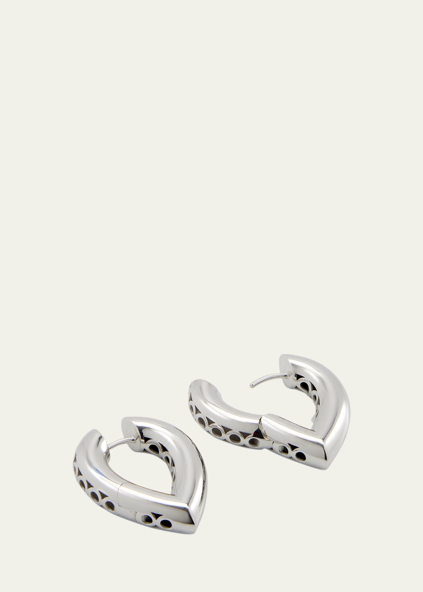 ENGELBERT 18k White Gold Drop Link Earrings, 28 mm Image 4 of 4