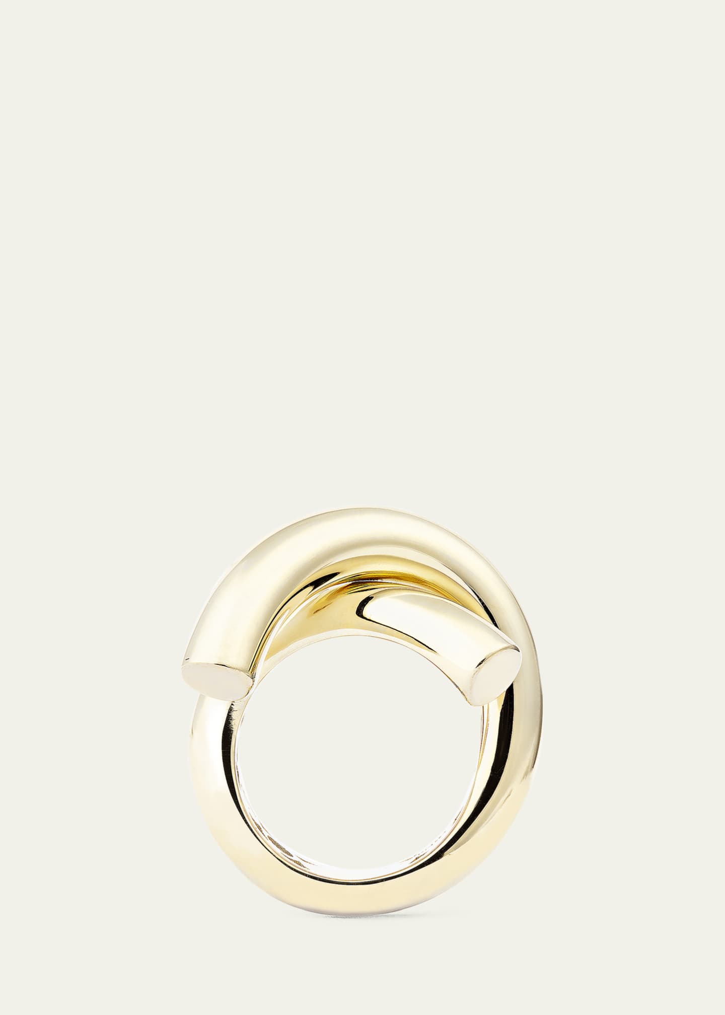 ENGELBERT 18K Yellow Gold Cross Loop Ring, Big (Size 7.25) Image 2 of 2