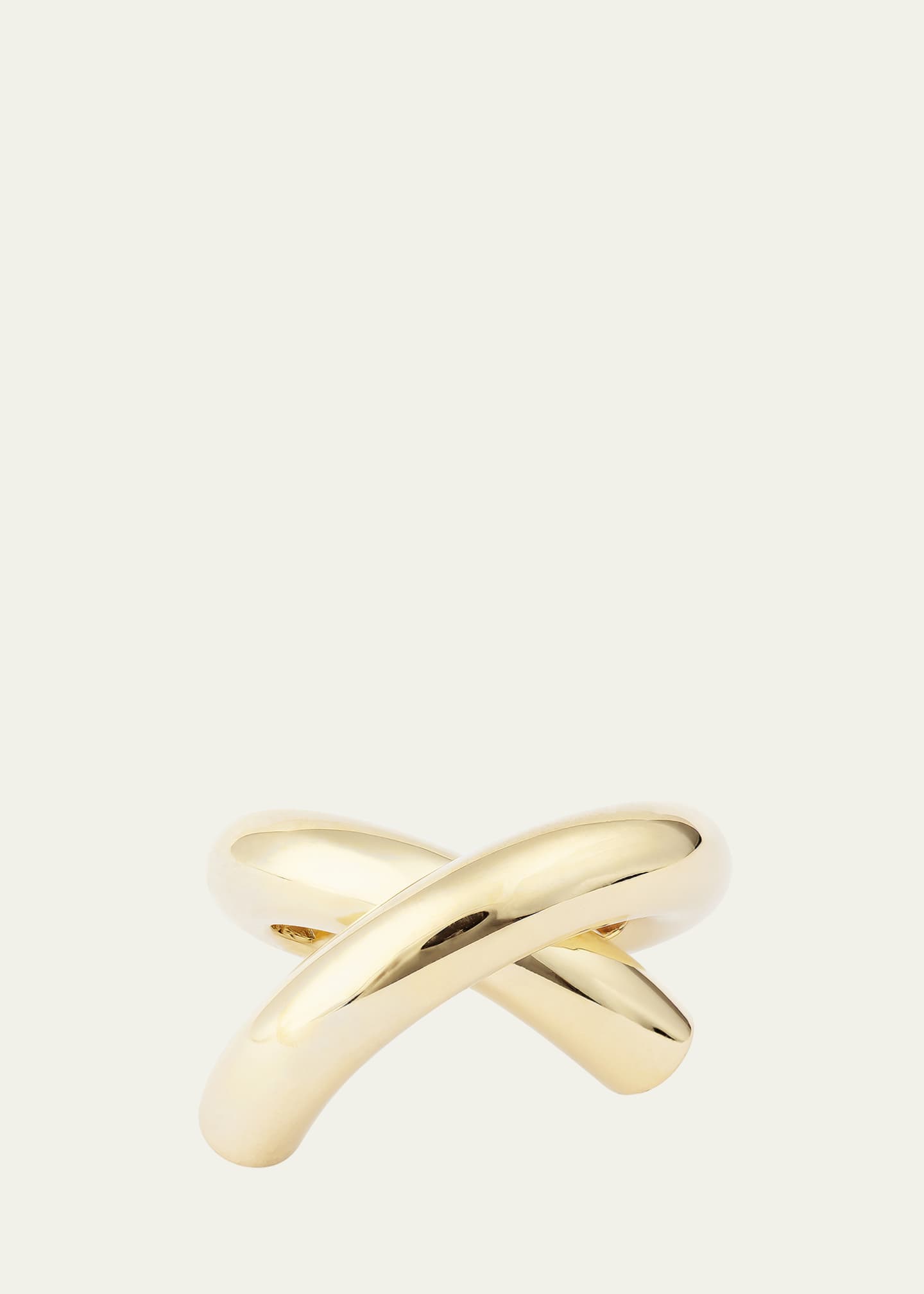 ENGELBERT 18K Yellow Gold Cross Loop Ring, Big (Size 7.25) Image 1 of 2