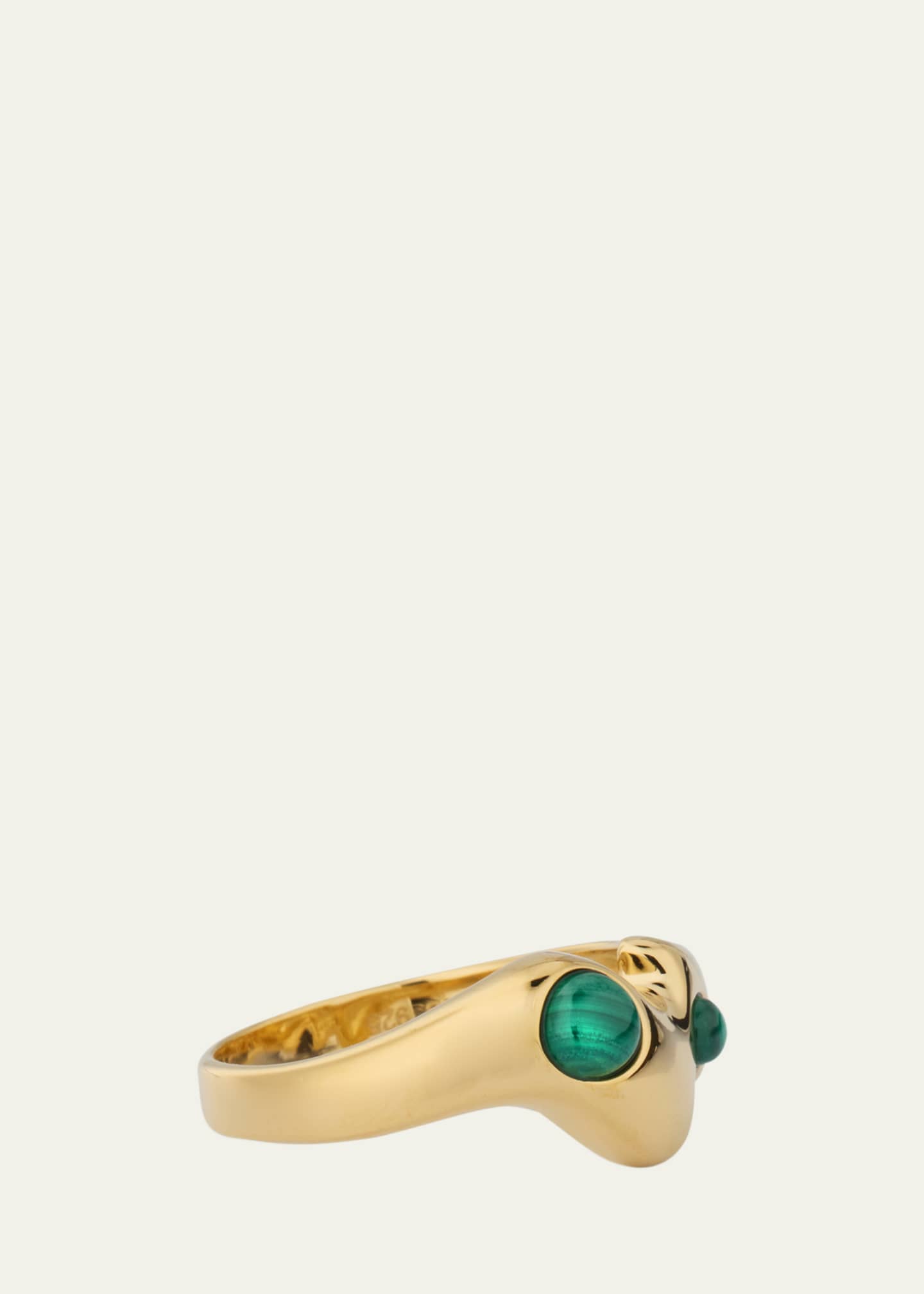 V.BELLAN 18K Gold Nelle Ring with Malachite Image 4 of 4