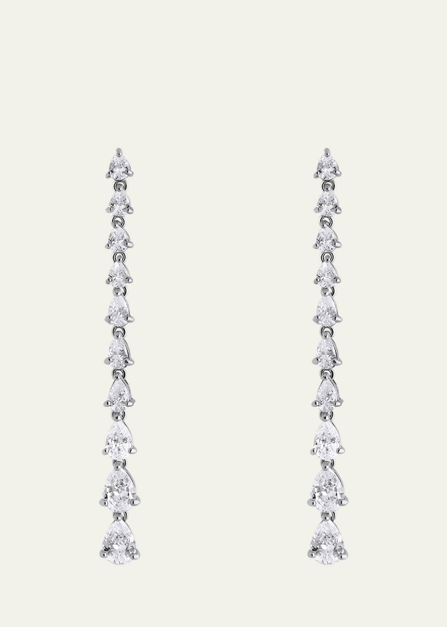 V.BELLAN Sterling Silver Aria Drop Earrings with Cubic Zirconia
