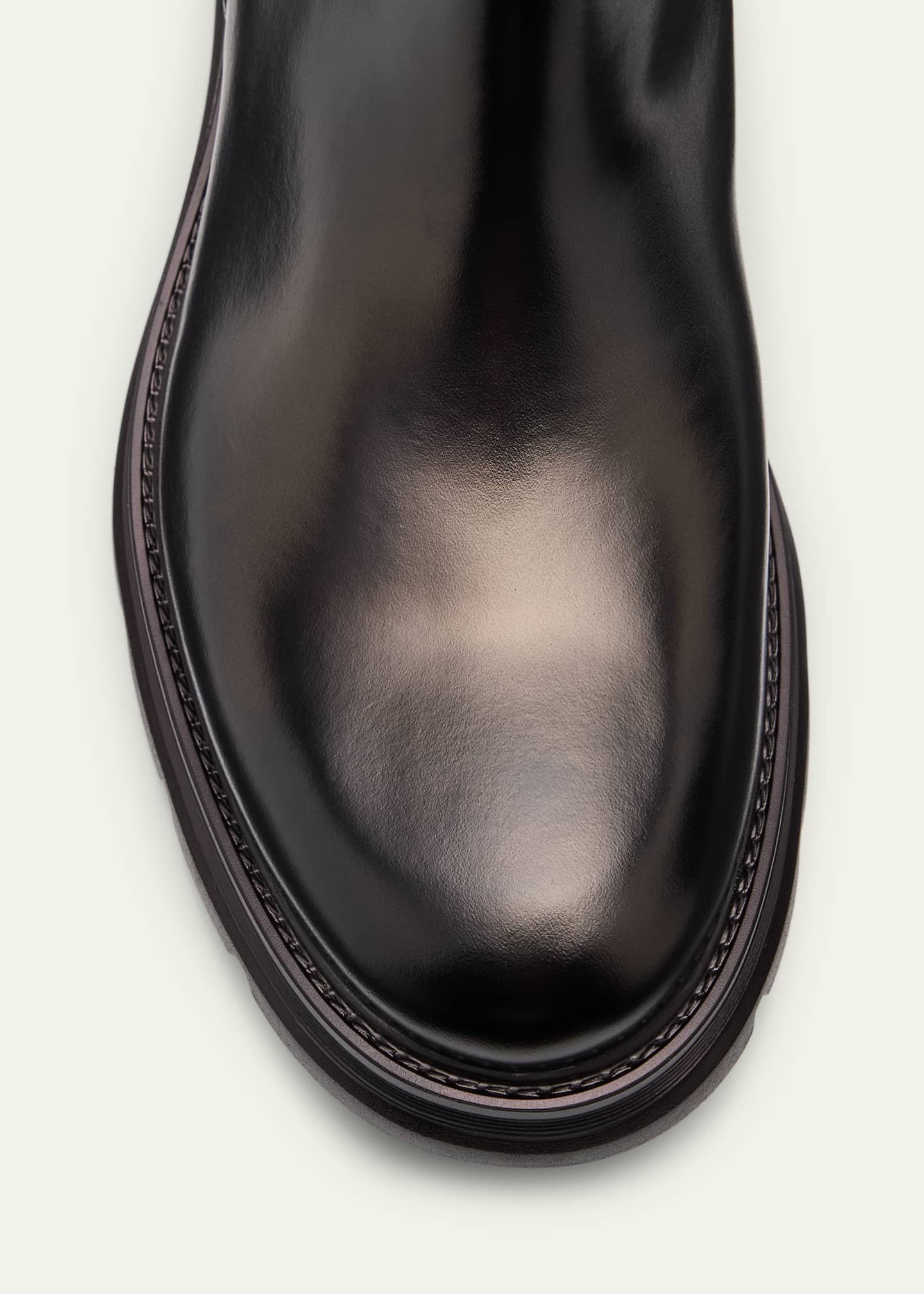 Stuart Weitzman Men's Aiden Leather and Neoprene Chelsea Boots Image 5 of 6